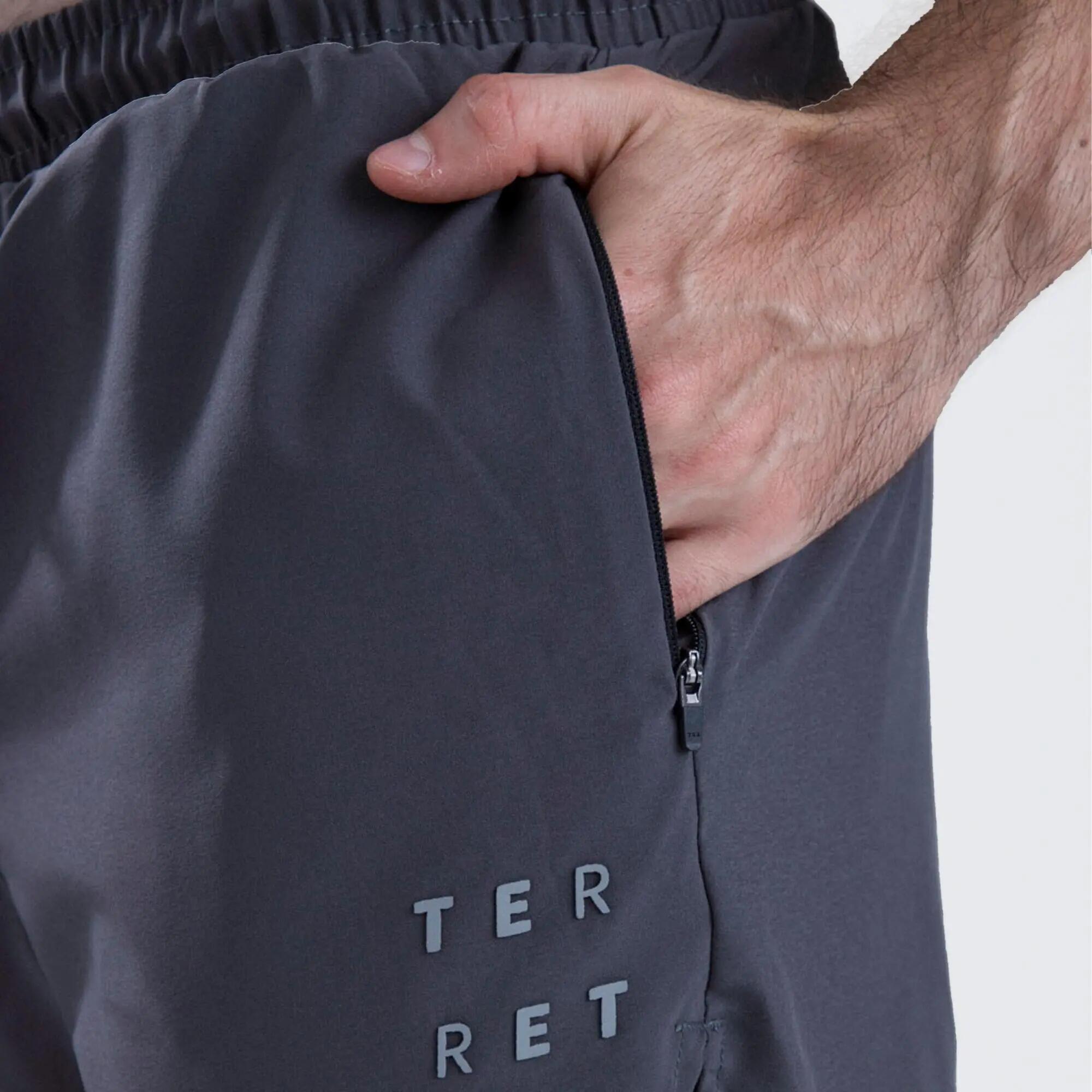 Pantaloneta de running 2-en-1 para Hombre Terret Tempra Point - Gris 3/4