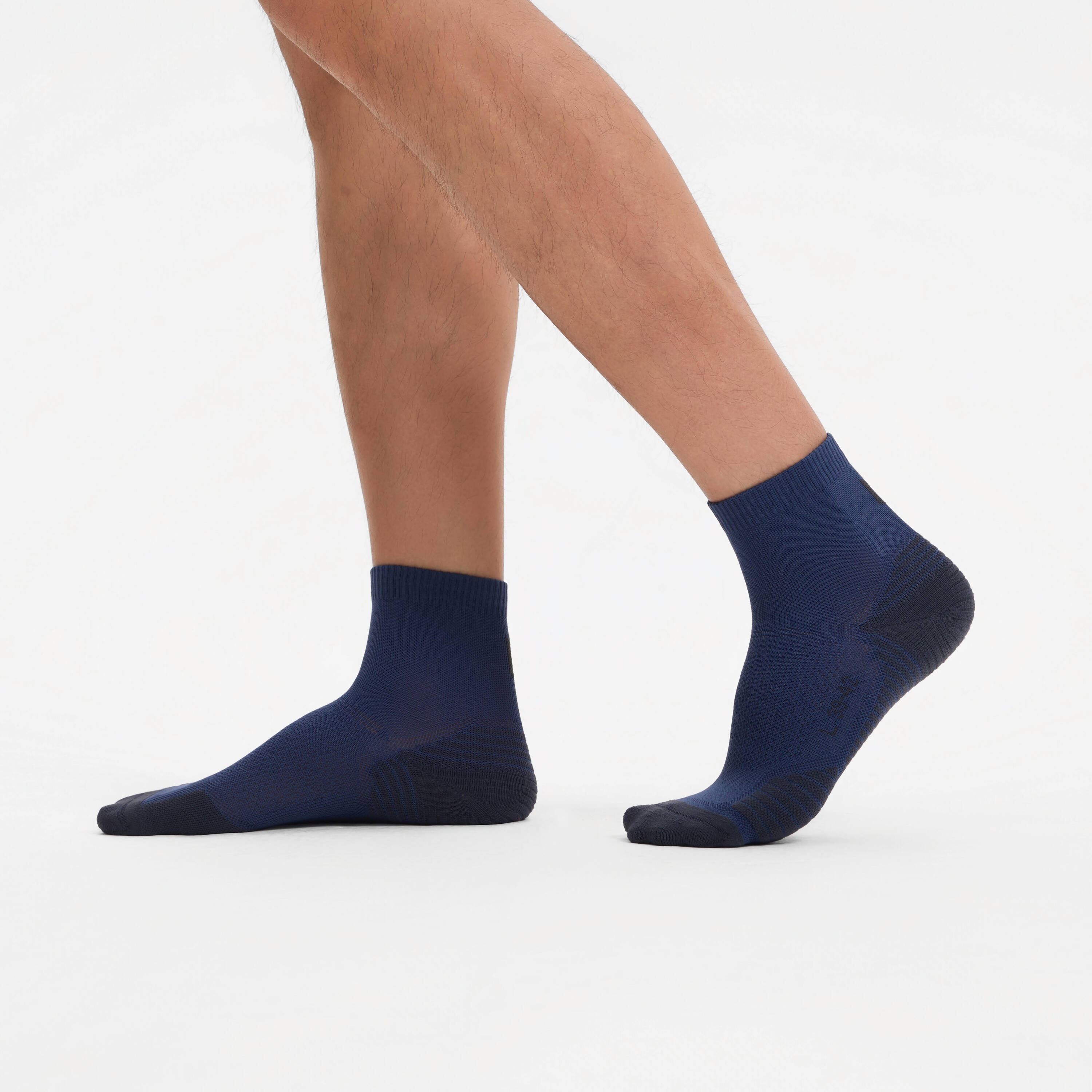 PACK OF 2 PAIRS OF RUN 500 THICK MID RUNNING SOCKS - Abyss Blue -  2