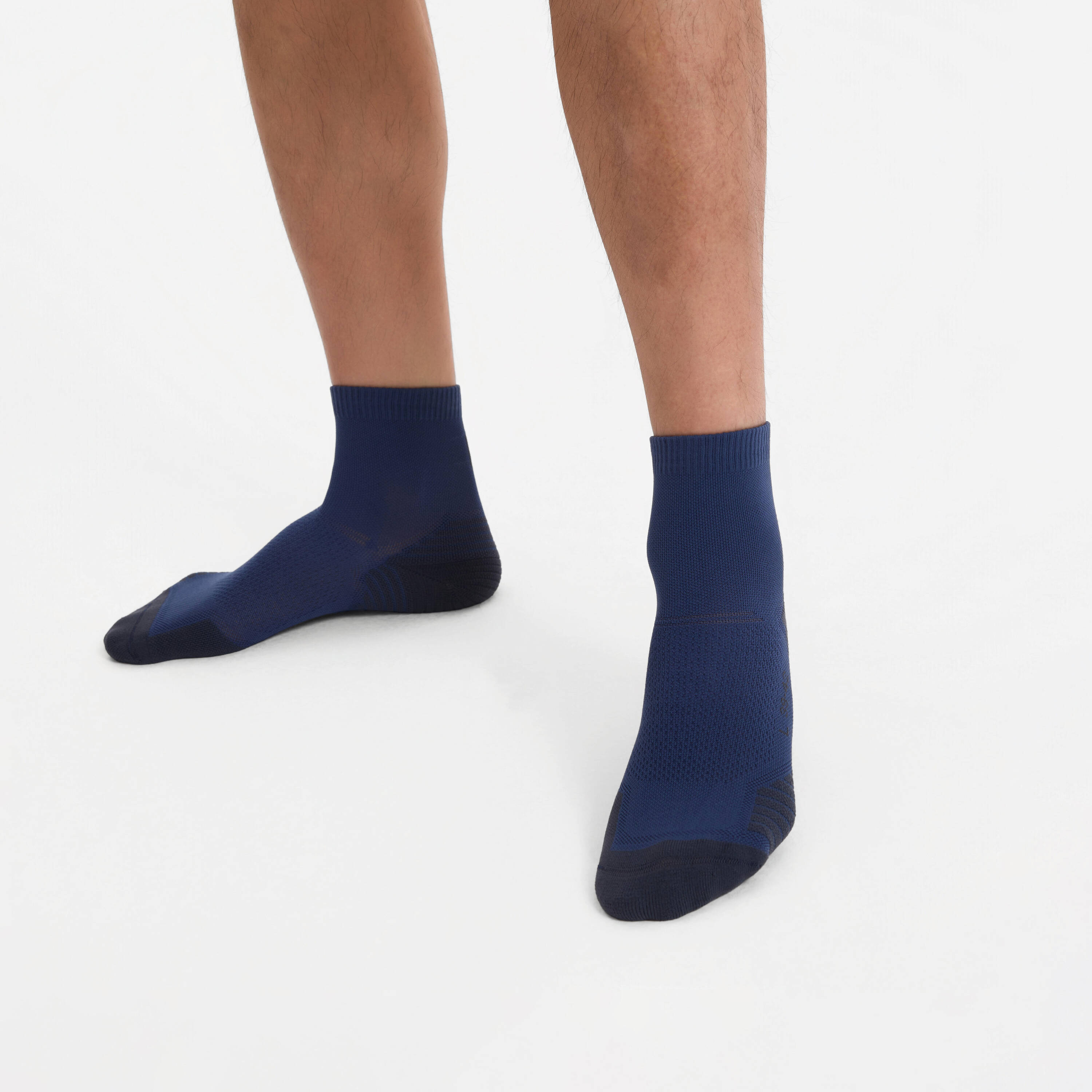 PACK OF 2 PAIRS OF RUN 500 THICK MID RUNNING SOCKS - Abyss Blue -  1