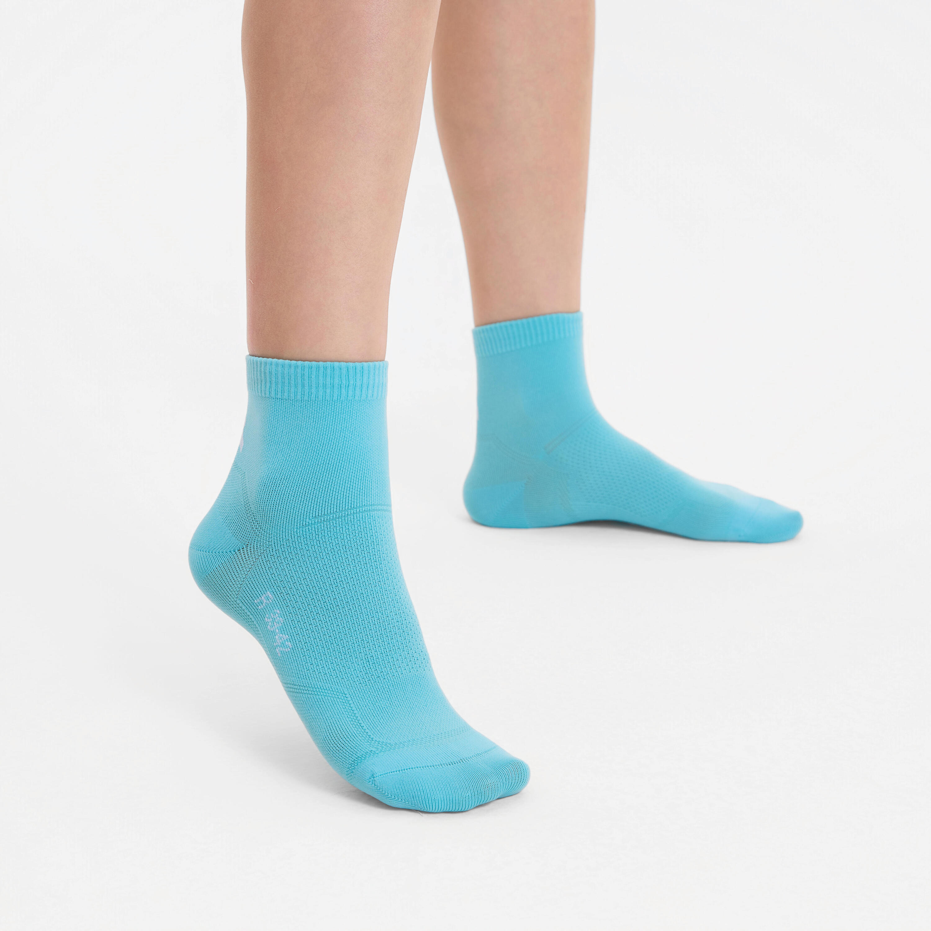 Chaussettes de course minces et courtes x2 paires, Run 500 3/20