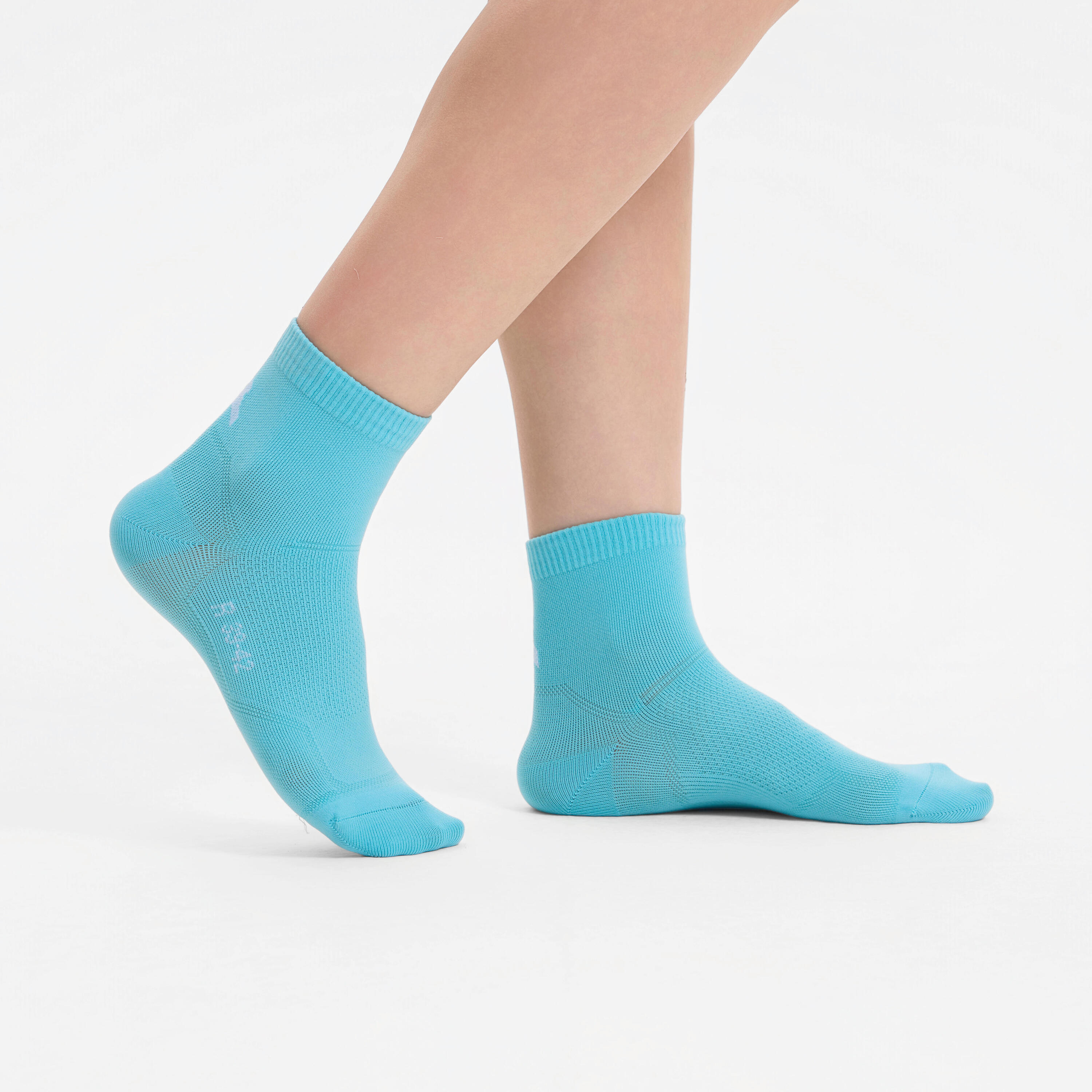 Chaussettes de course minces et courtes x2 paires, Run 500 2/20