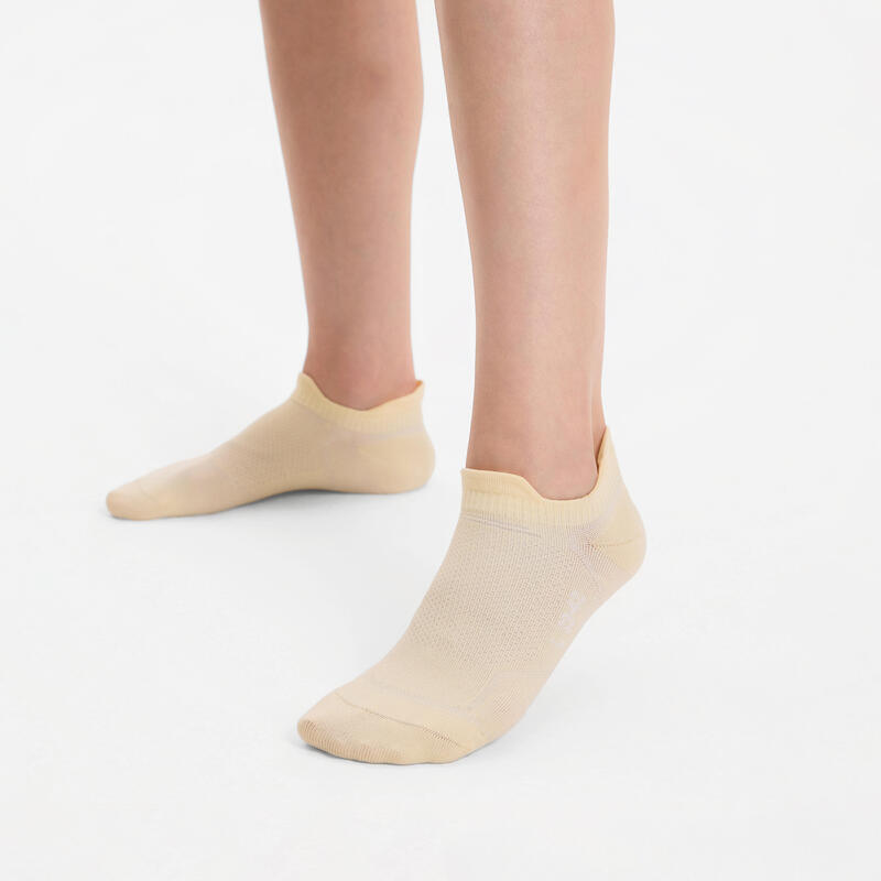 Set 2 perechi șosete de alergare subțiri invizibile run500 Roz