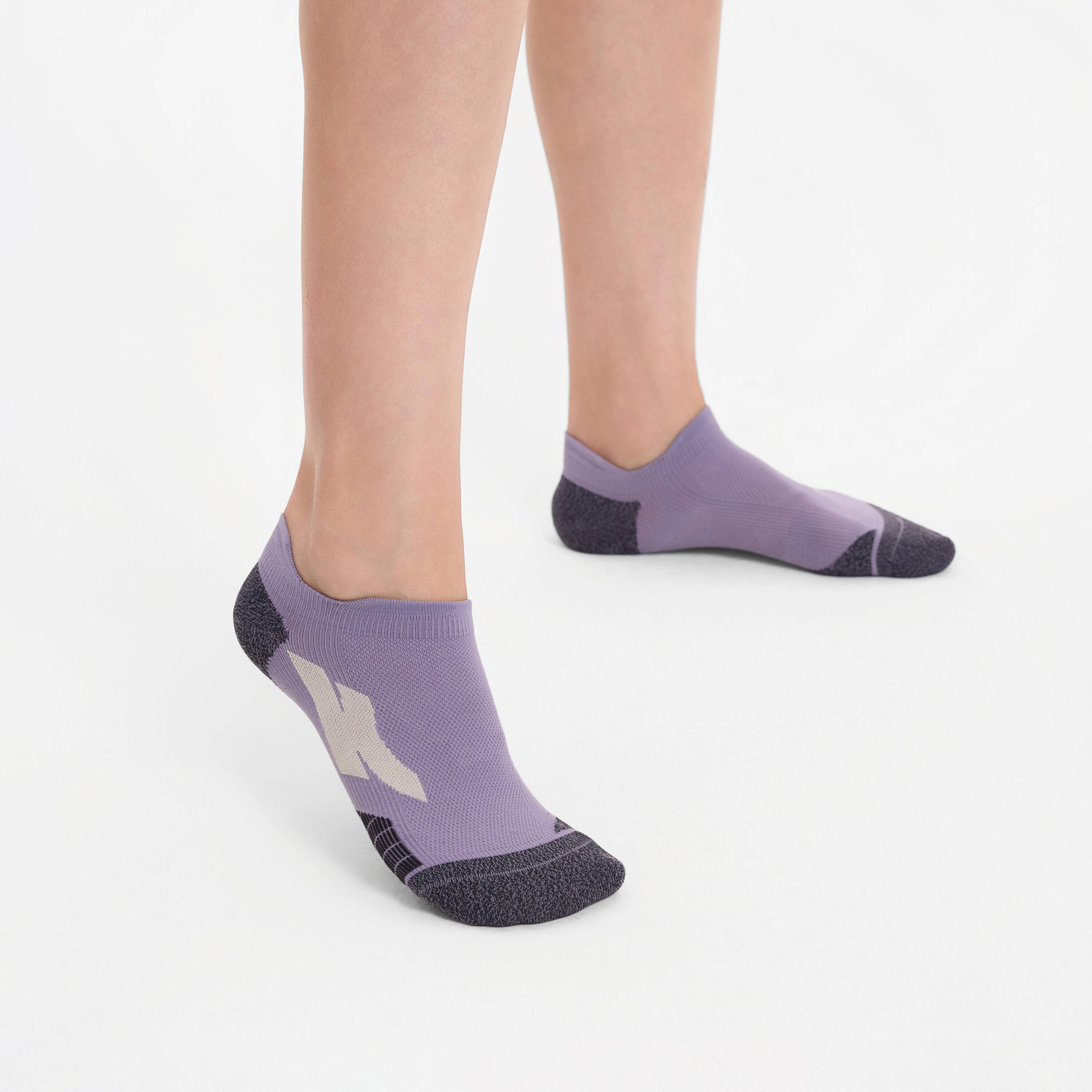 Run900 thin invisible running socks - purple -  3