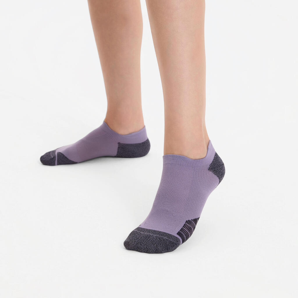 Chaussettes de running run900 fines invisibles violet