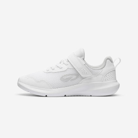 Chaussures de sport à scratch respirantes et légères enfant, Play Sporty blanc