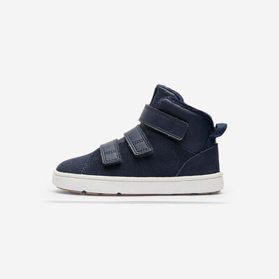 Scarpe da ginnastica bambino STEPPER MID barefoot cuoio blu