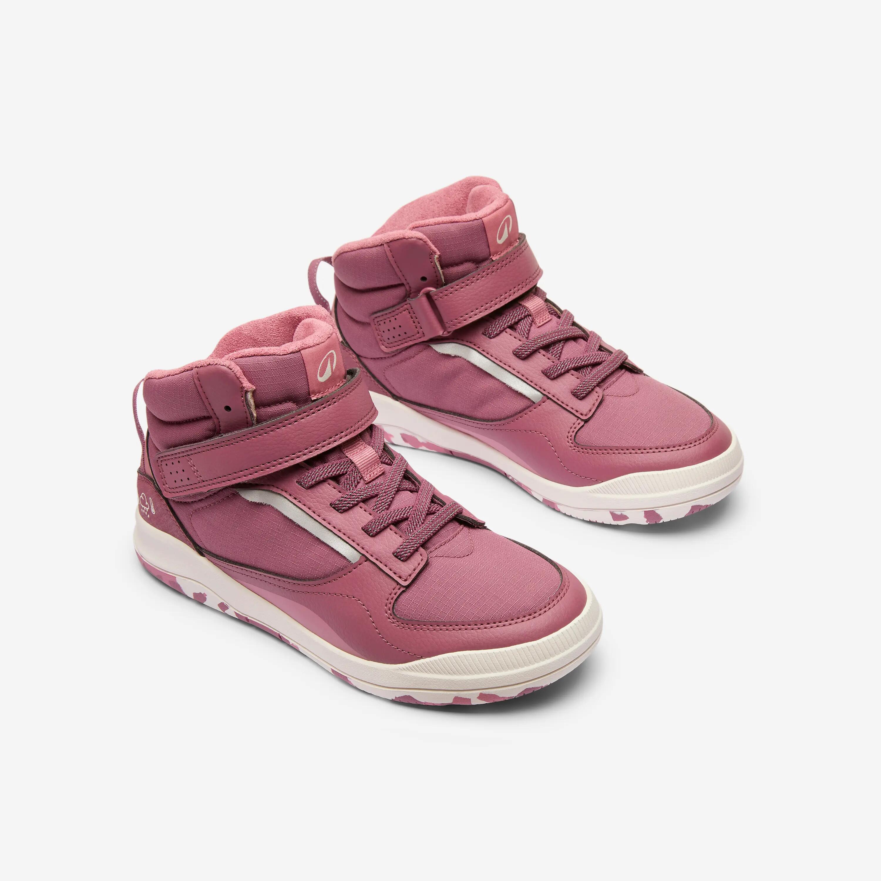 Scarpe da ginnastica bambino PLAYVENTURE con strap impermeabili lilla-rosa 2/7