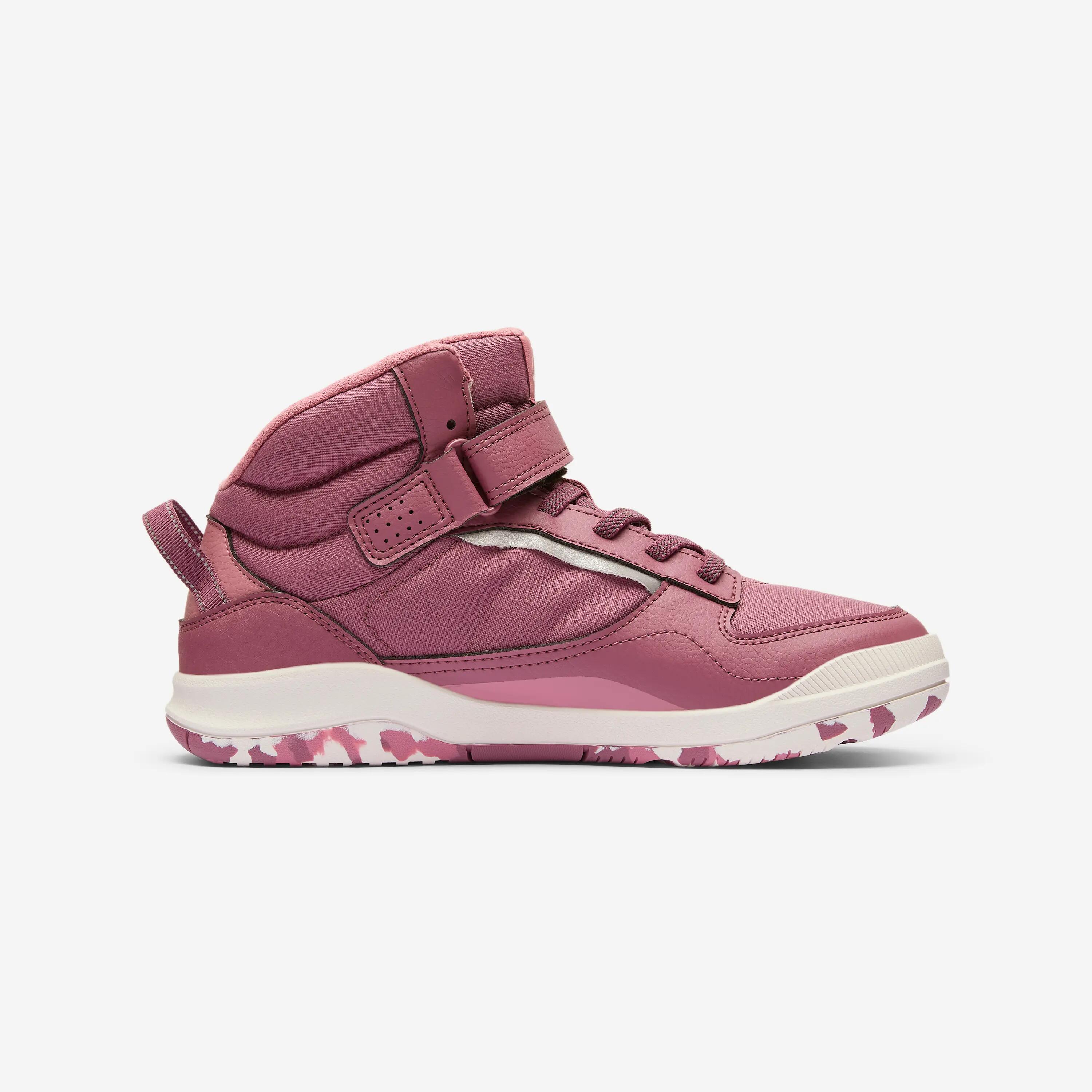 Scarpe da ginnastica bambino PLAYVENTURE con strap impermeabili lilla-rosa 5/7