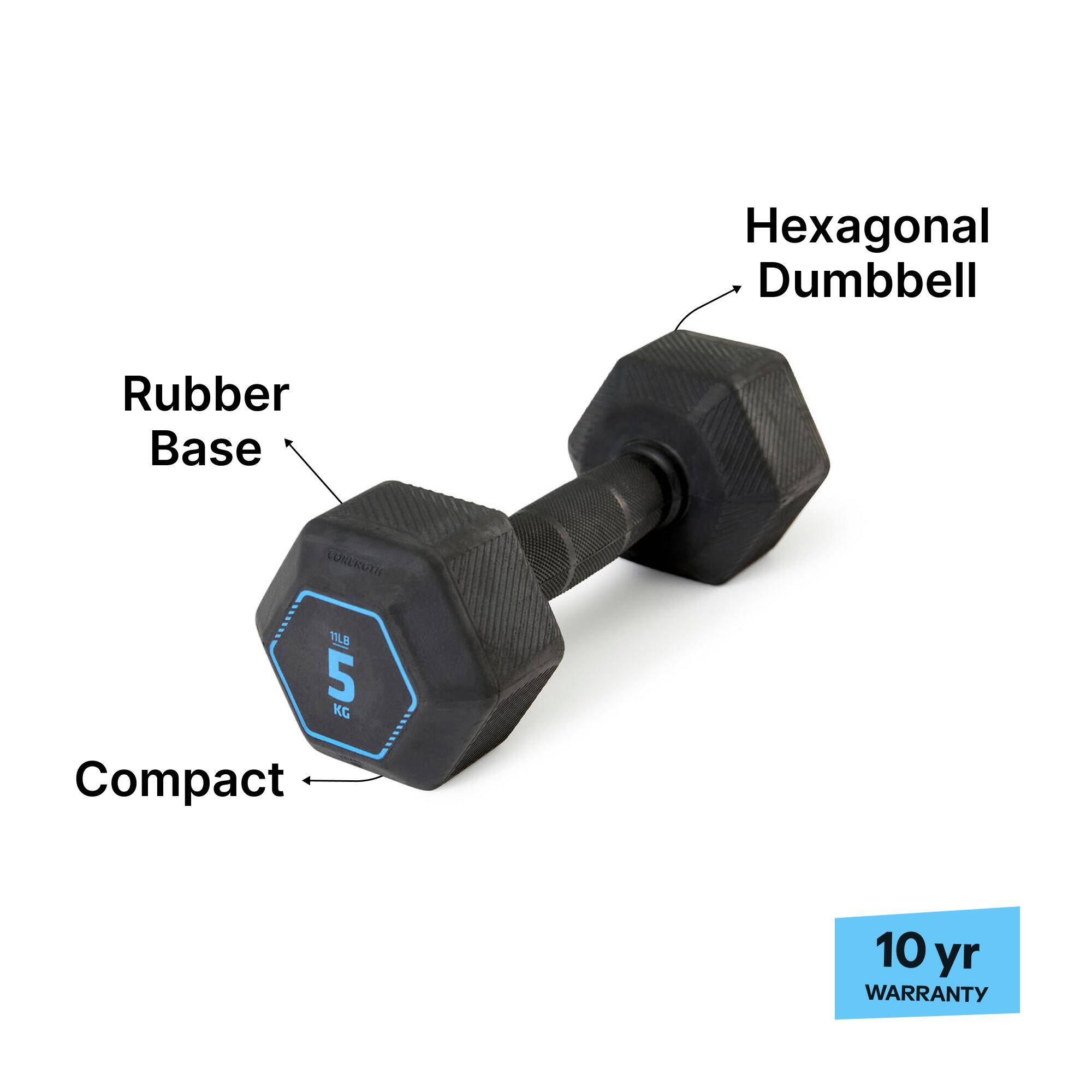Cross Training and Weight Training 5 kg 80% Recycled Cast Iron Dumbbell -  3