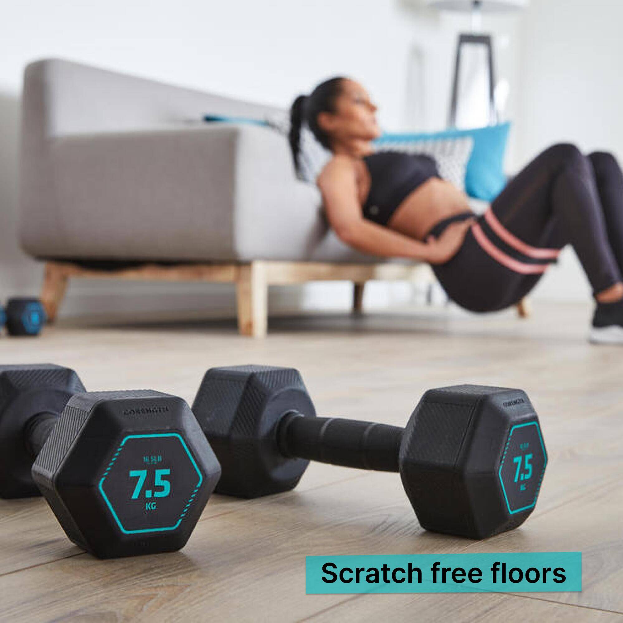 Cross Training and Weight Training 7.5 kg 80% Recycled Cast Iron Dumbbell -  5