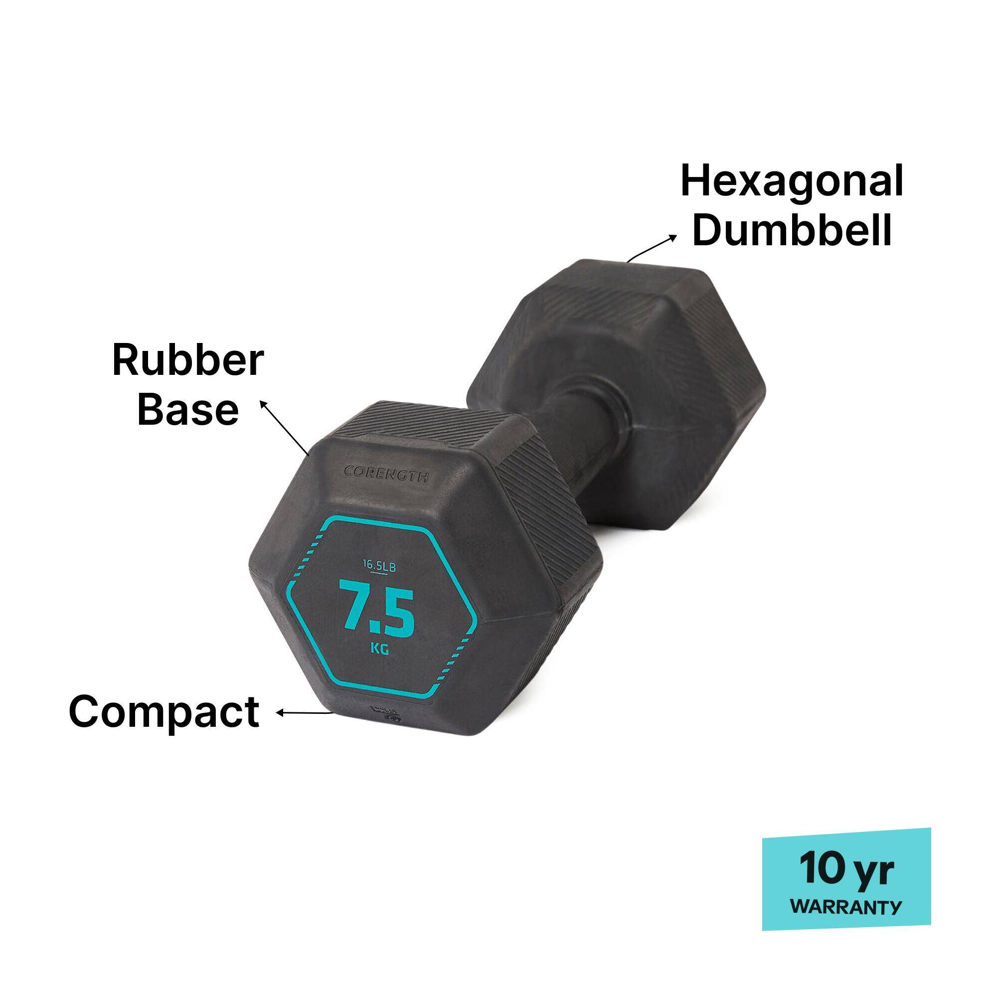 Cross Training and Weight Training 7.5 kg 80% Recycled Cast Iron Dumbbell -  3