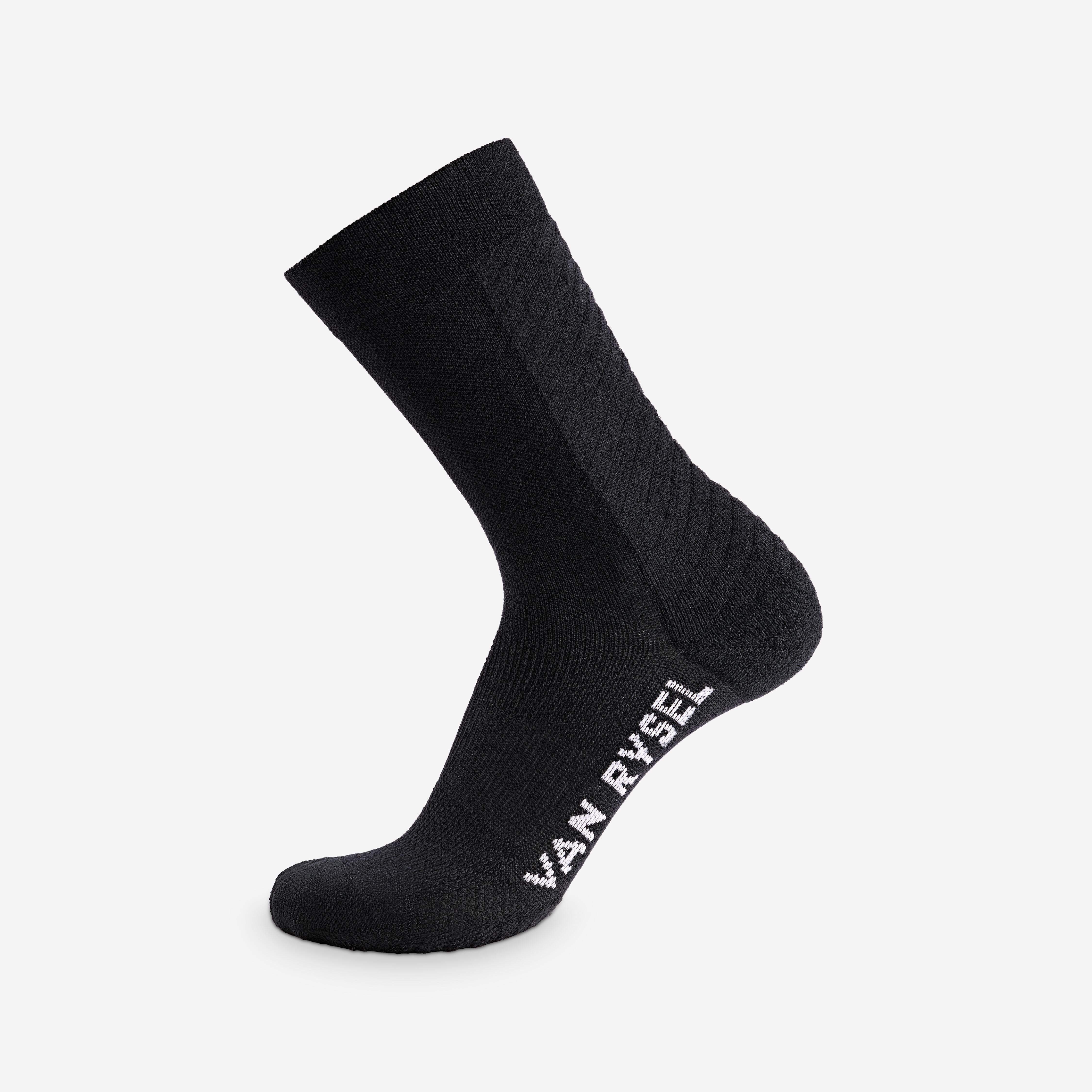Chaussettes de vélo route hiver PrimaLoft, EDR noir