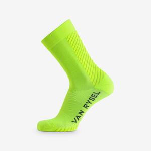 Calcetines Ciclismo Carretera EDR Amarillo Invierno PrimaLoft®