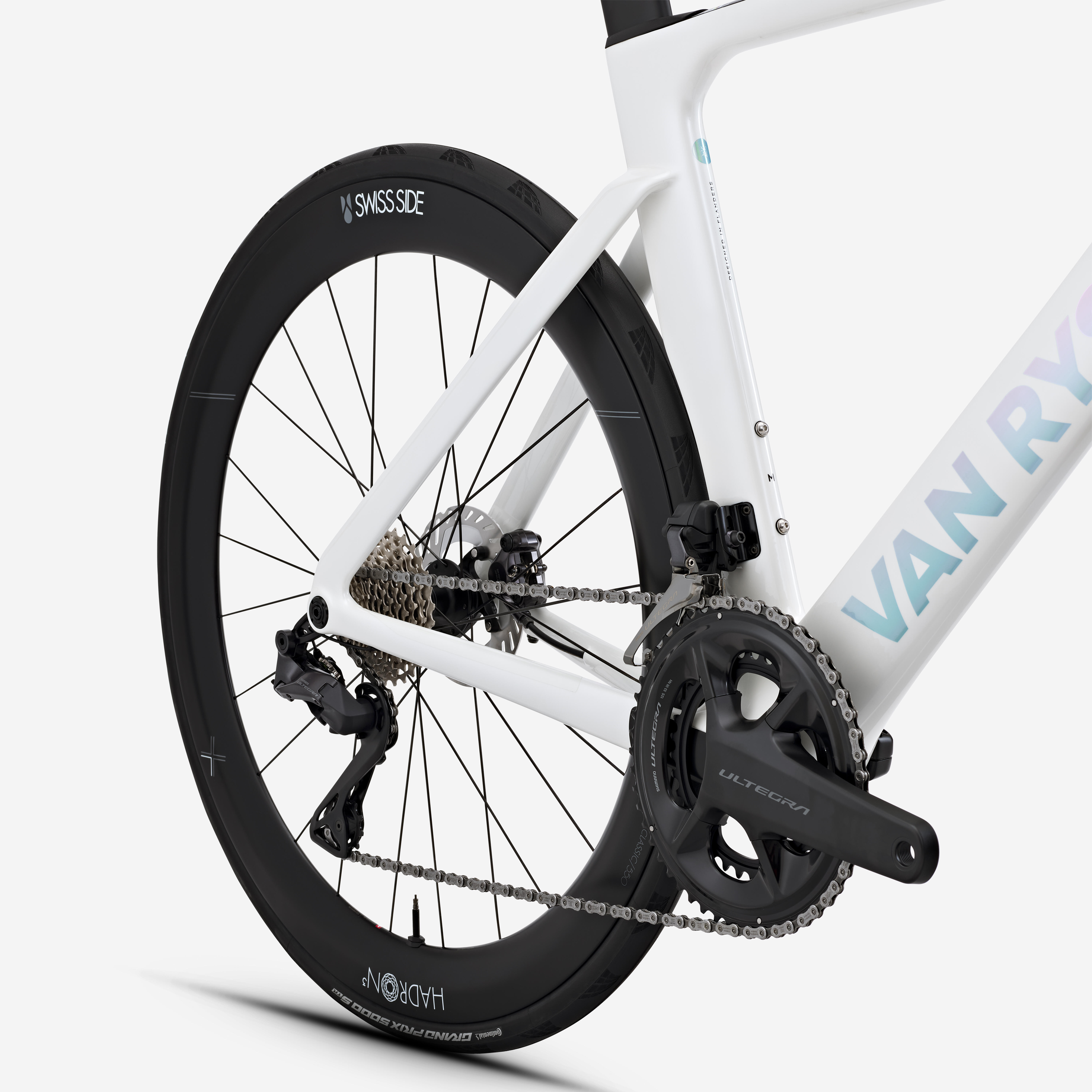 VAN RYSEL Cestný bicykel RCR-F2 Pro Ultegra DI2 2x12 PWM biely L · záber 5