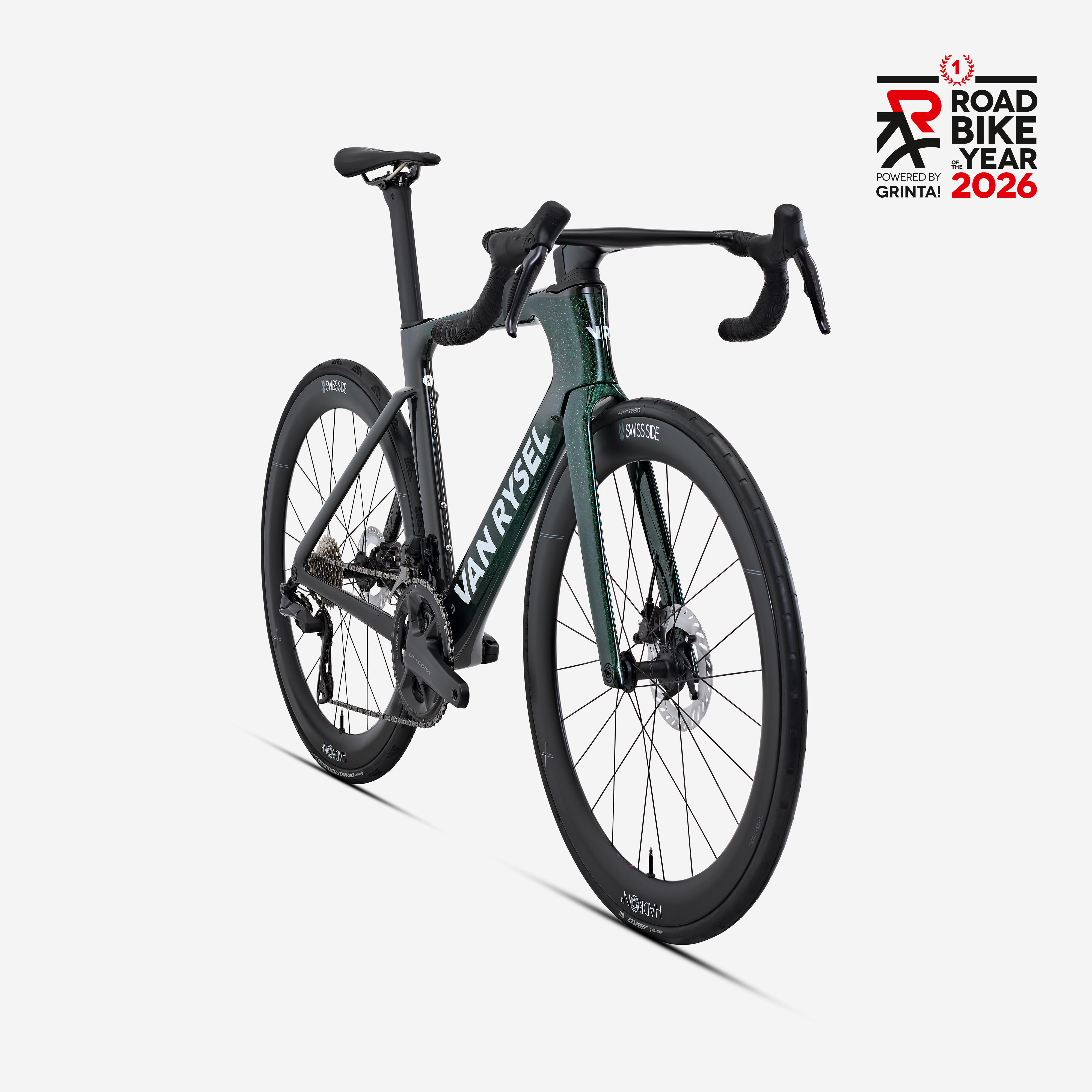 VAN RYSEL Cestný bicykel RCR-F2 Pro Ultegra DI2 2x12 PWM zelený L · záber 3