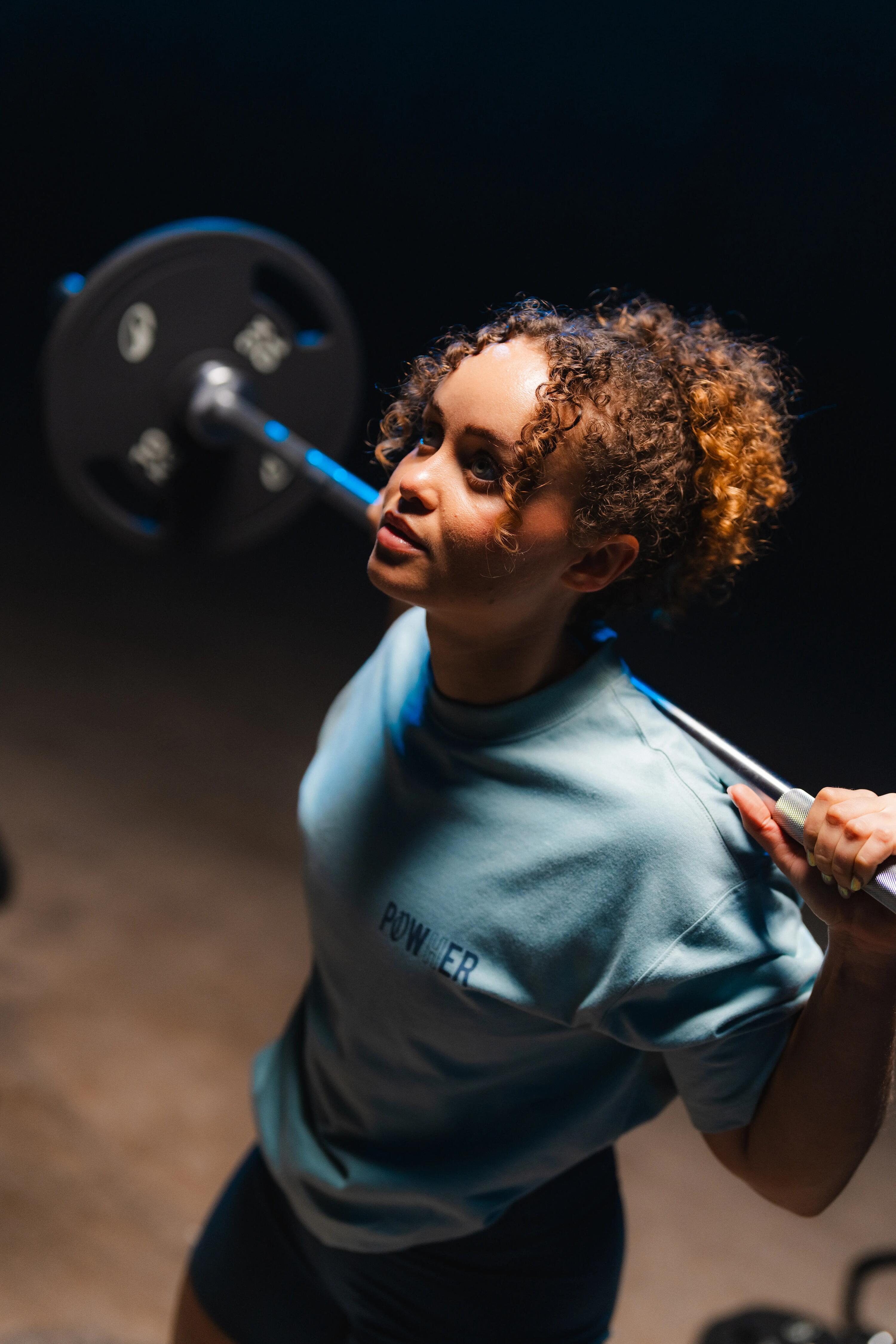 Oversized sportshirt voor dames blauw/grijs 11/13
