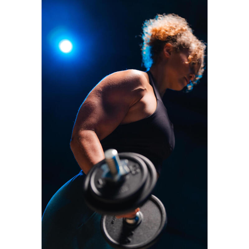 Maiou de de bodybuilding cu spatele gol negru Damă