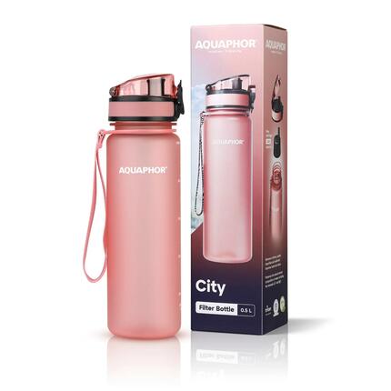 Butelka filtrująca Aquaphor City 0,5l pudrowy róż