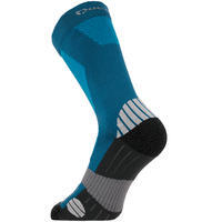 2 pairs of FORCLAZ 500 adult high-top hiking socks - blue