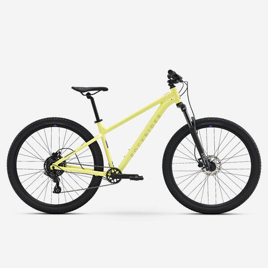 Vélo VTT randonnée semi-rigide 29" cadre aluminium, EXPL 140 jaune