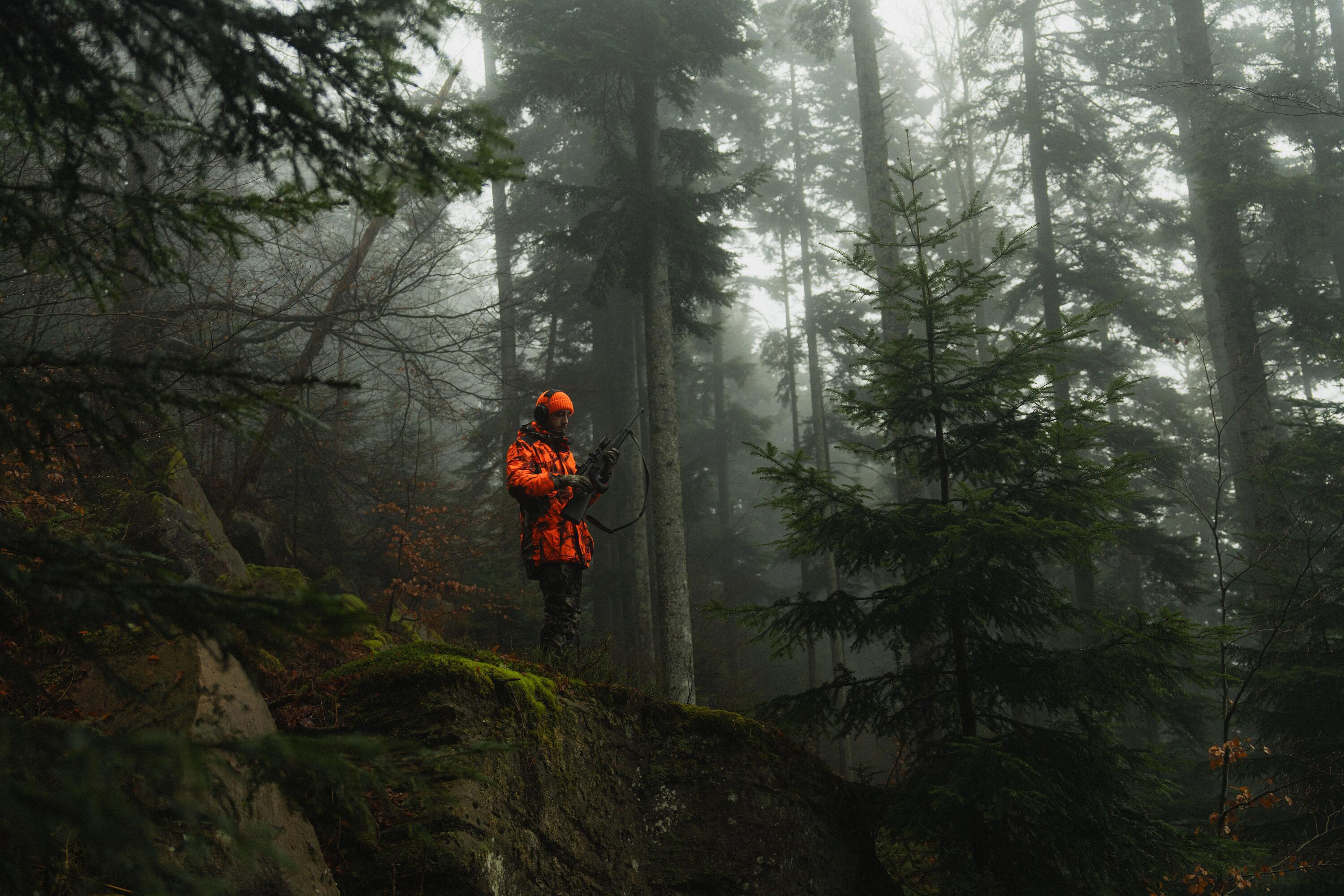 Solognac high-visibility orange hunting jacket