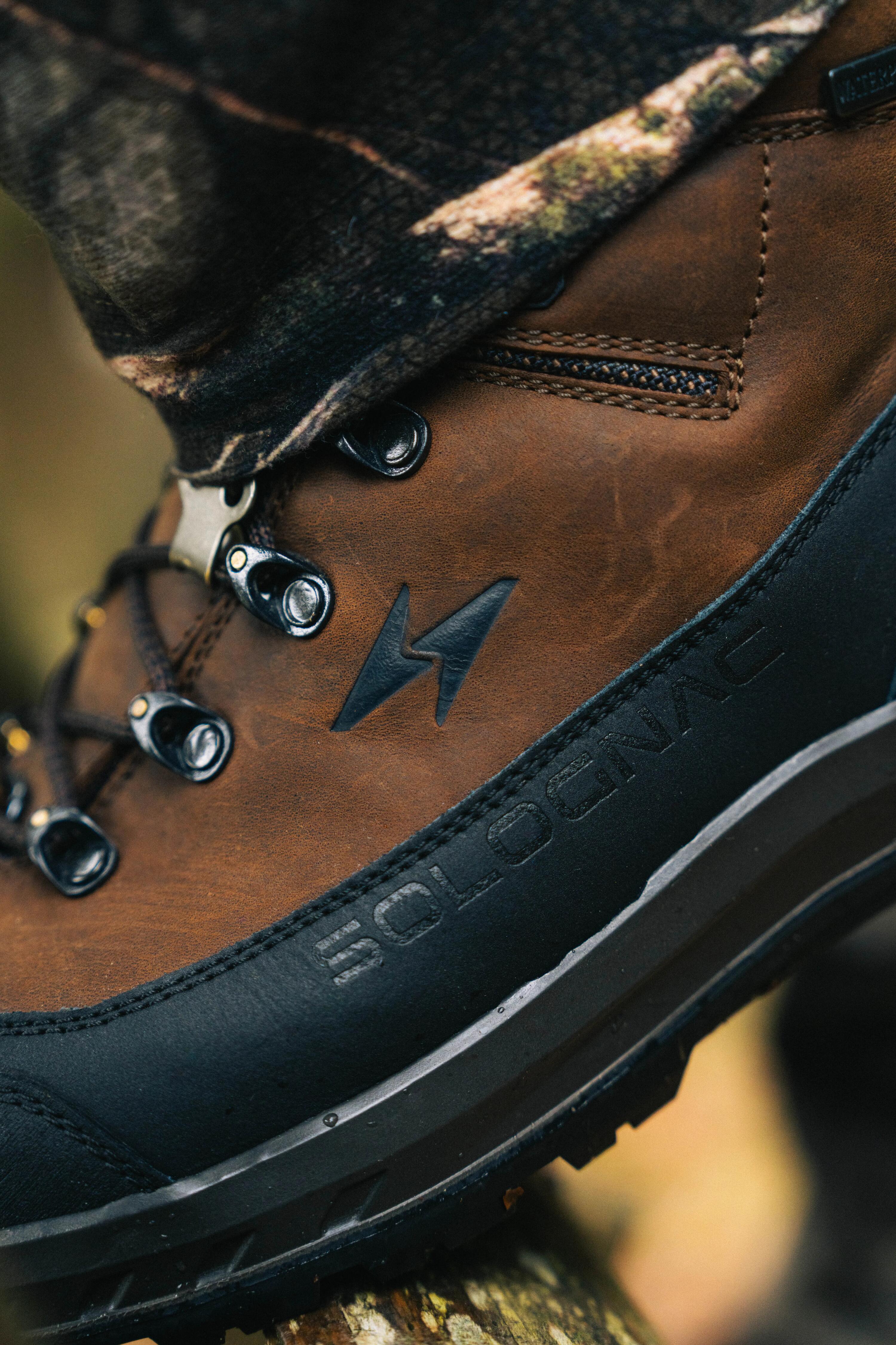 Chaussures chasse imperméables résistantes marron crosshunt 500 v2 12/14