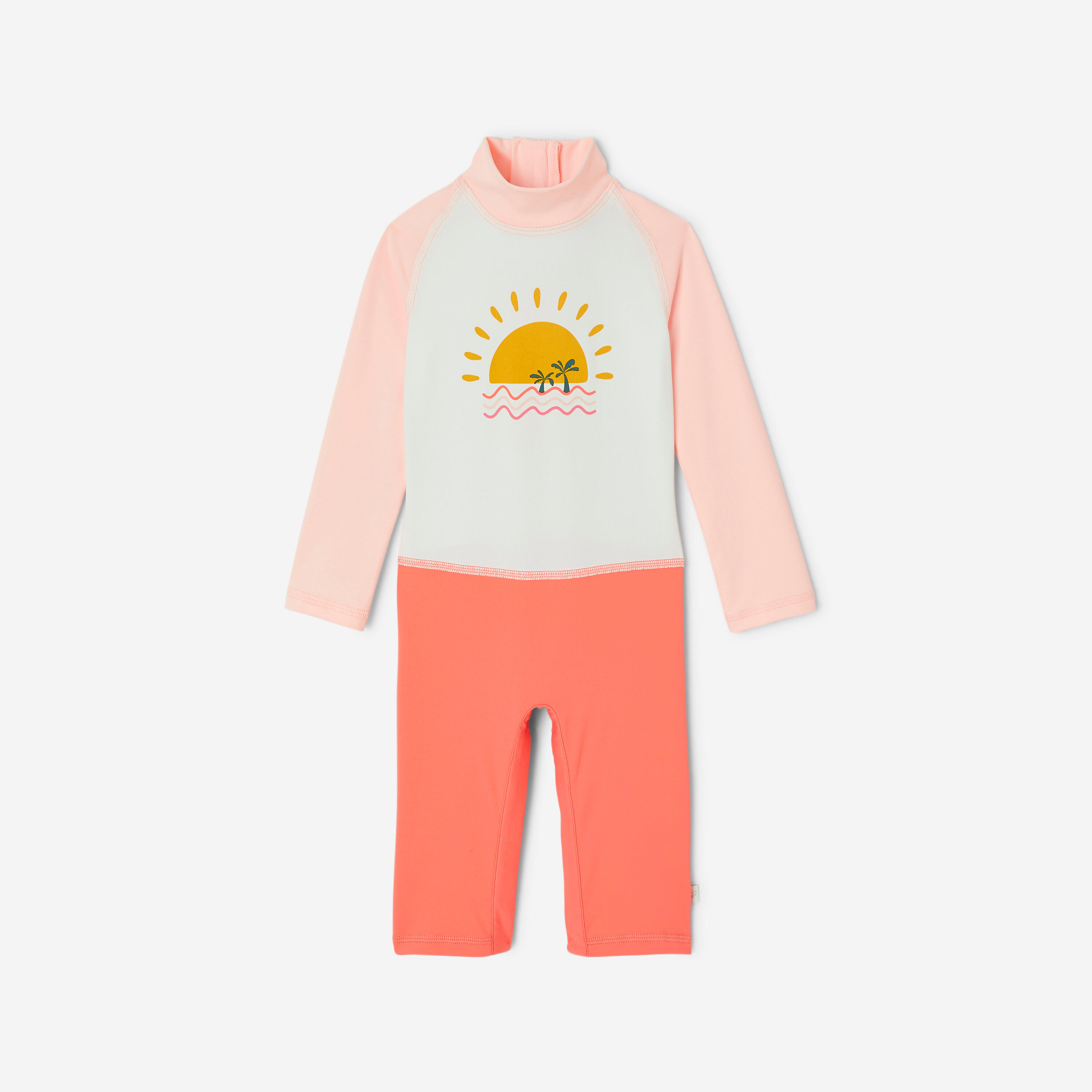 Baby / Kids' Swimming Long Sleeve UV-Protection Suit - Pink Print
