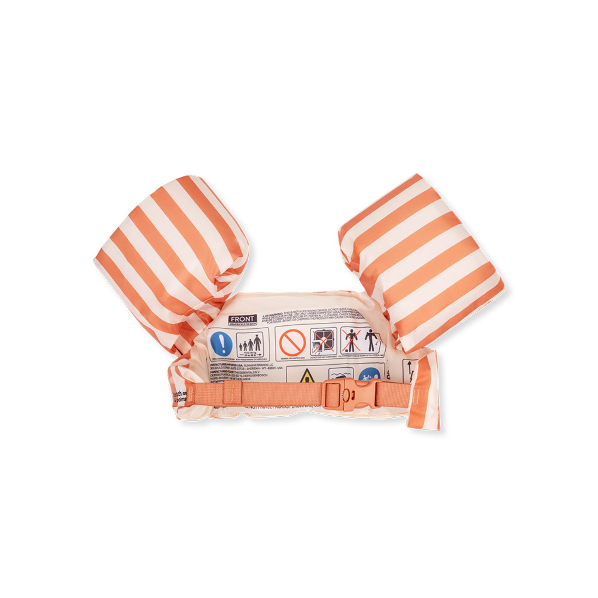 Puddle Jumper oranje witte strepen, 2-6 jaar (15-30 kg) 2/3