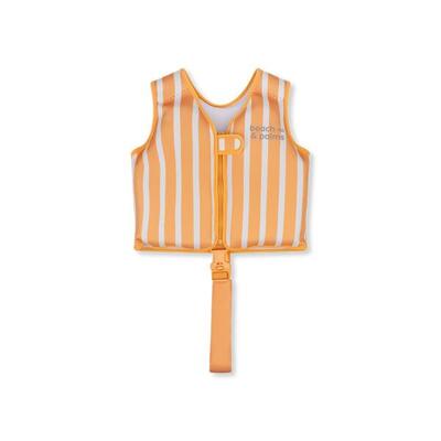 Zwemvest oranje witte strepen, 2-6 jaar (15-30 kg)