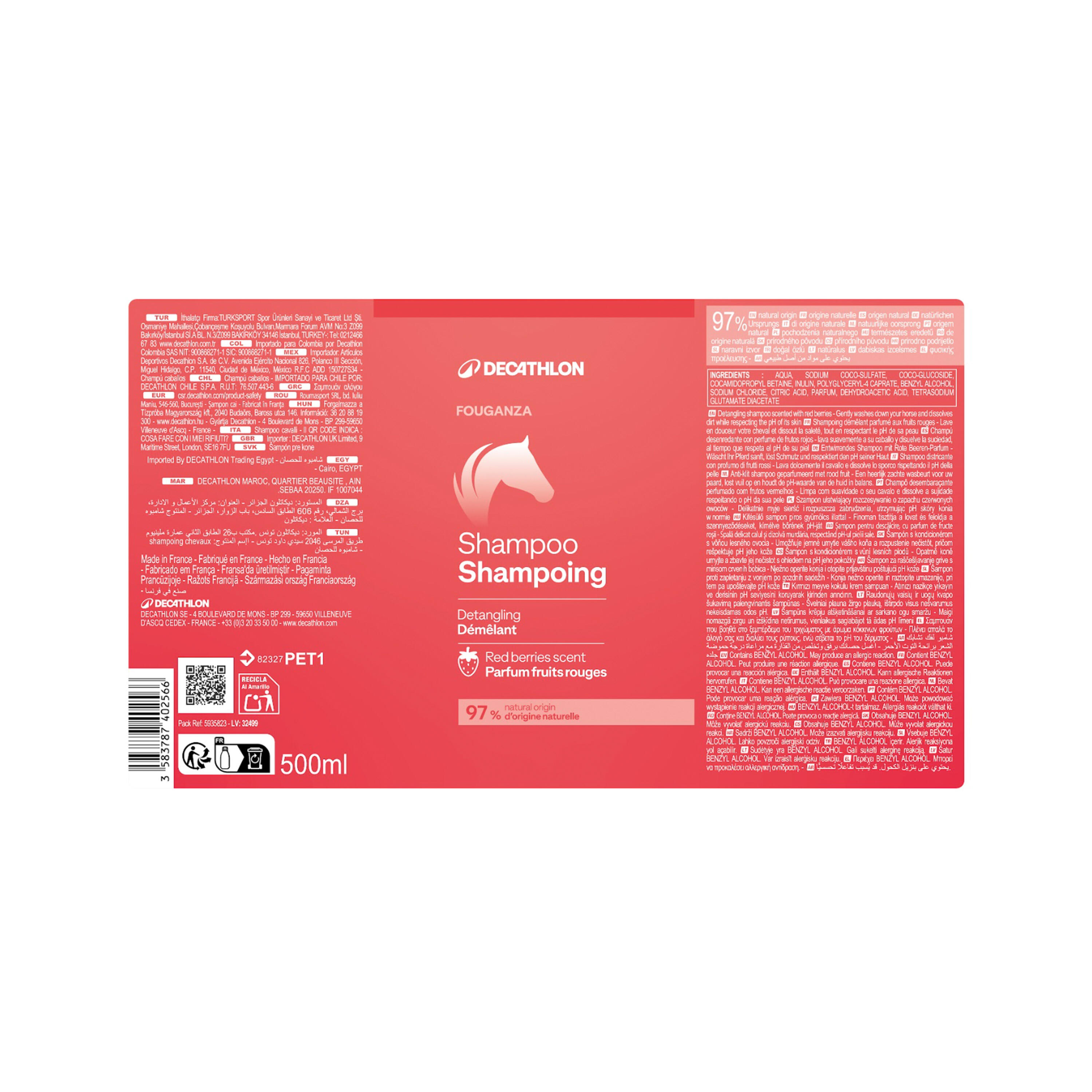 Horse Riding Detangling Shampoo for Horse & Pony 500ml - Berries 2/3
