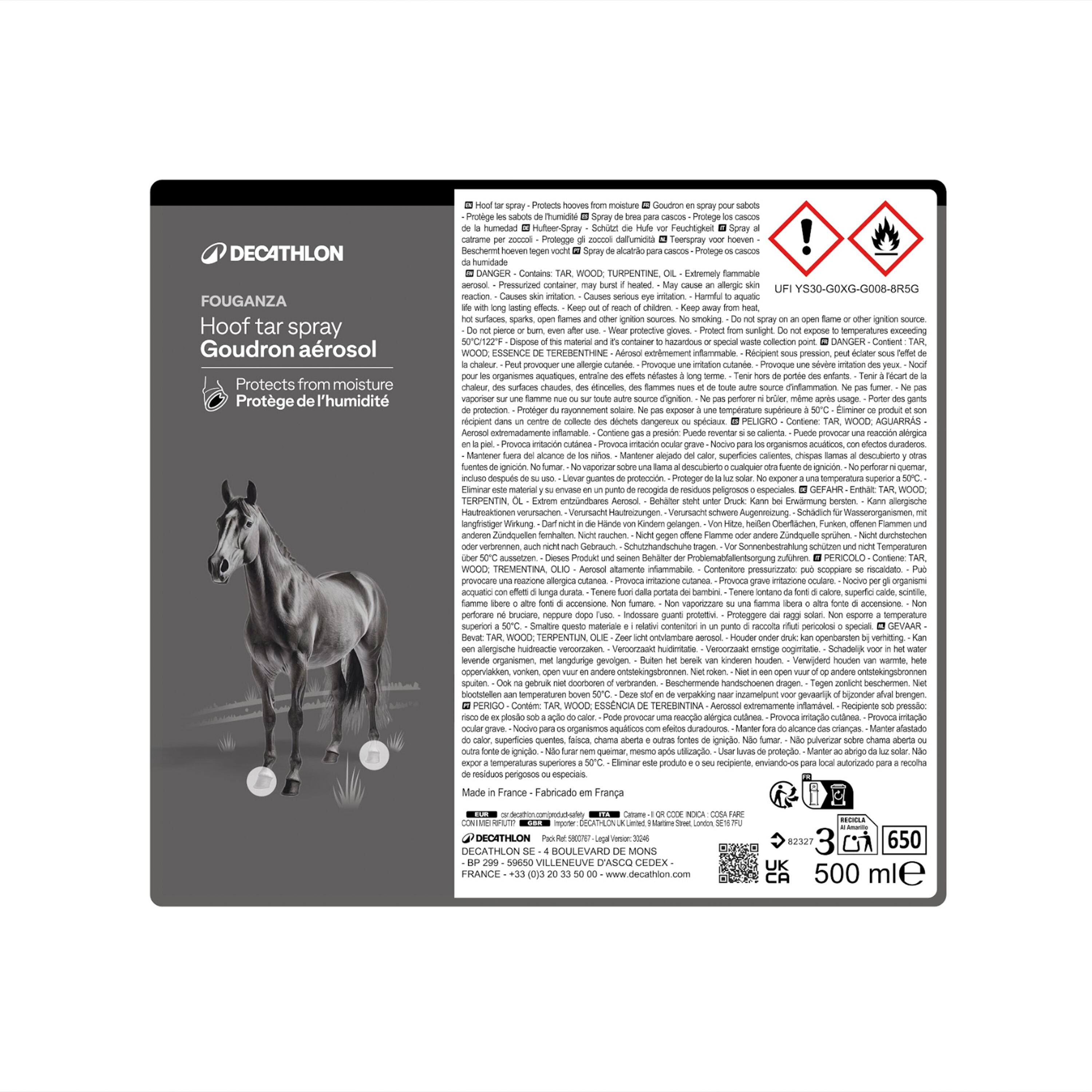 Goudron de pin en spray équitation - Cheval et Poney - noir 500 ml 2/2