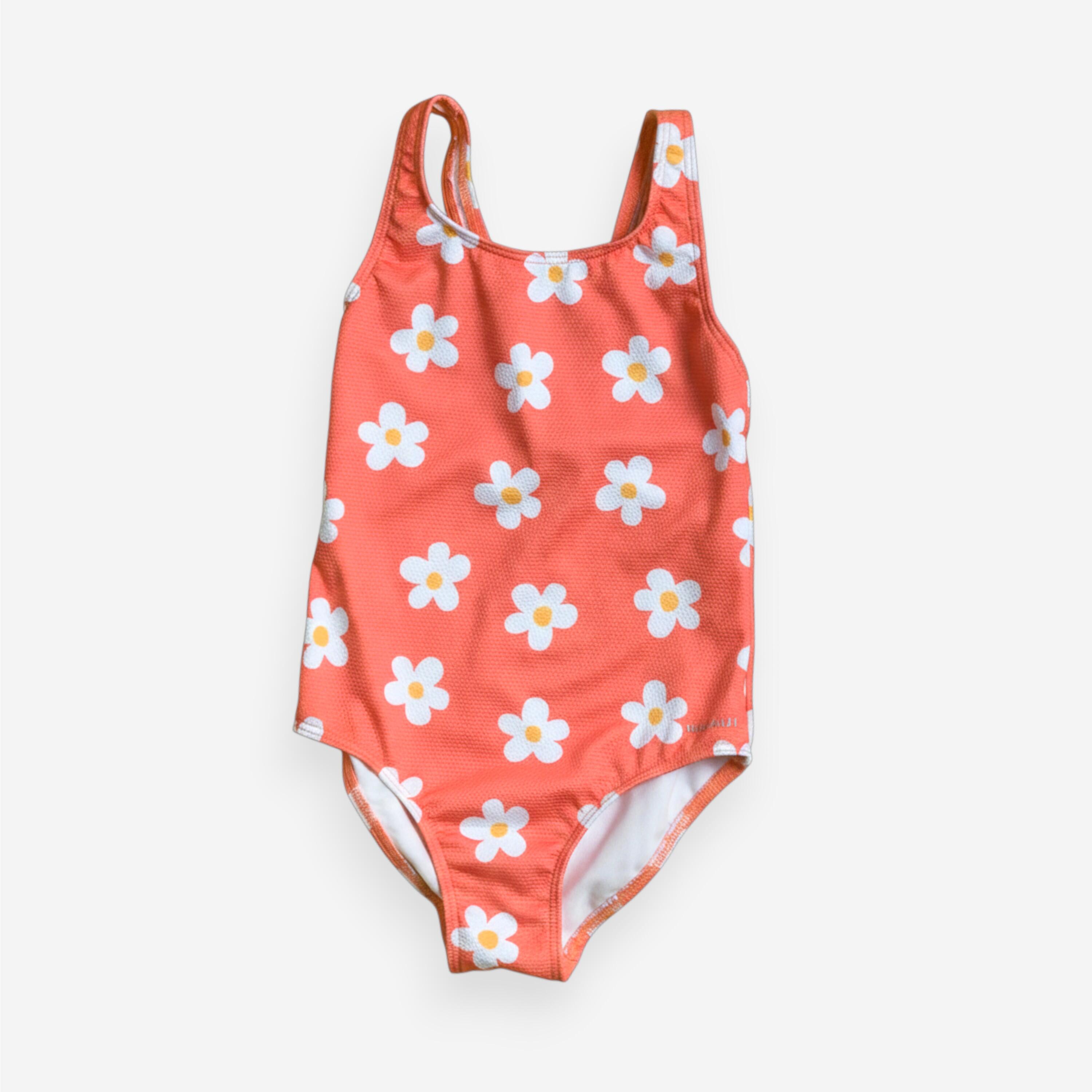 Costum de baie întreg înot textură gofrată Corail Imprimeu Flori Fete