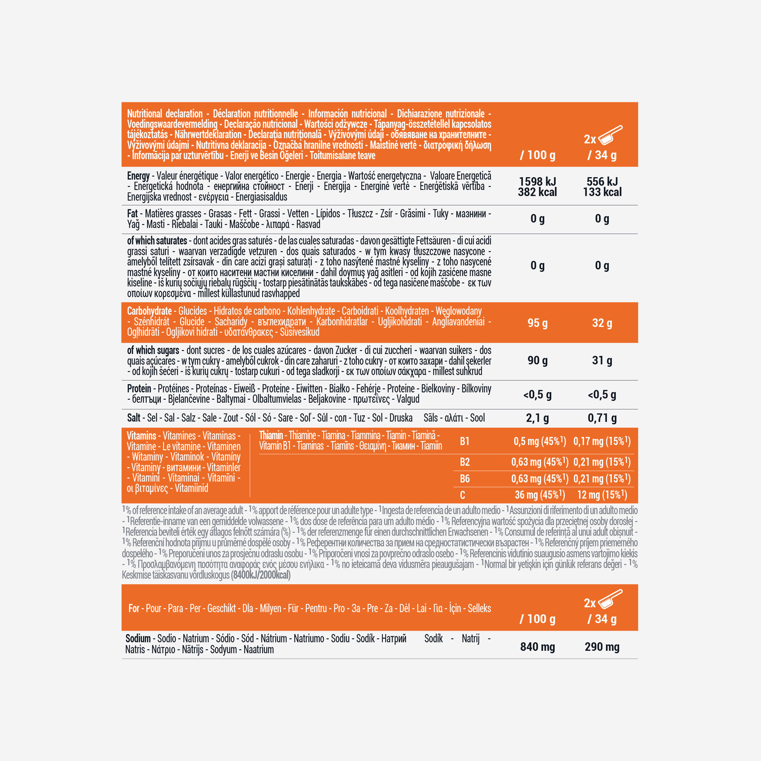 Iso Getränkepulver Orange 2 kg  2/2