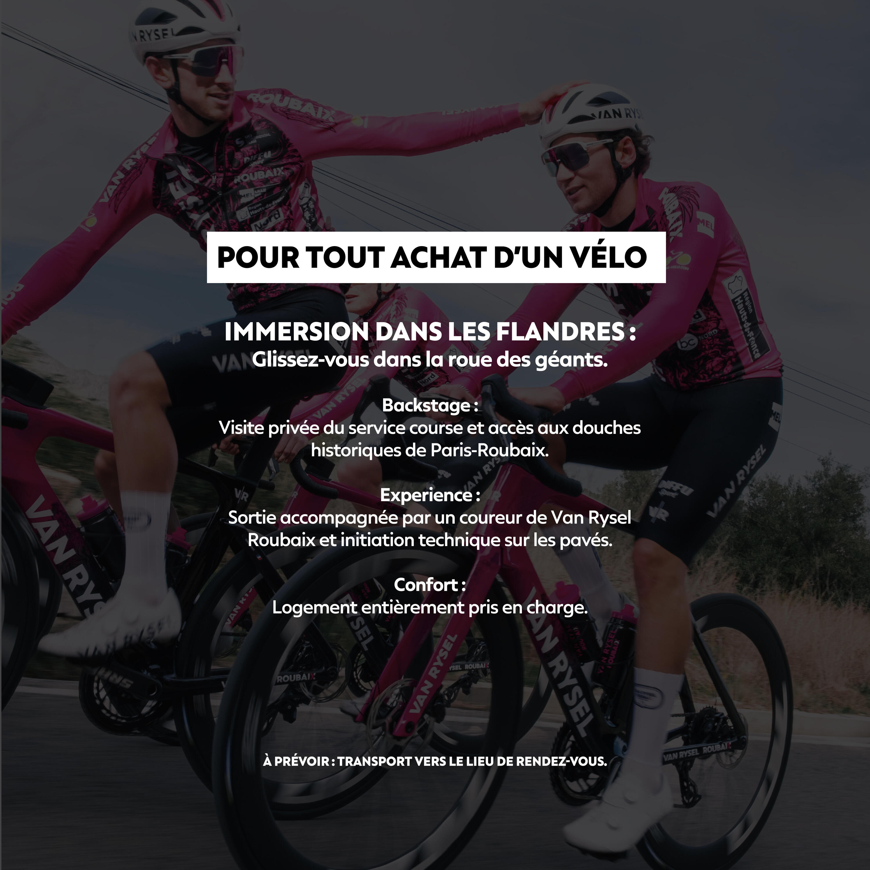 Vélo de route SRAM Force AXS E1 2x12v, RCR-F PRO VAN RYSEL ROUBAIX 20/22