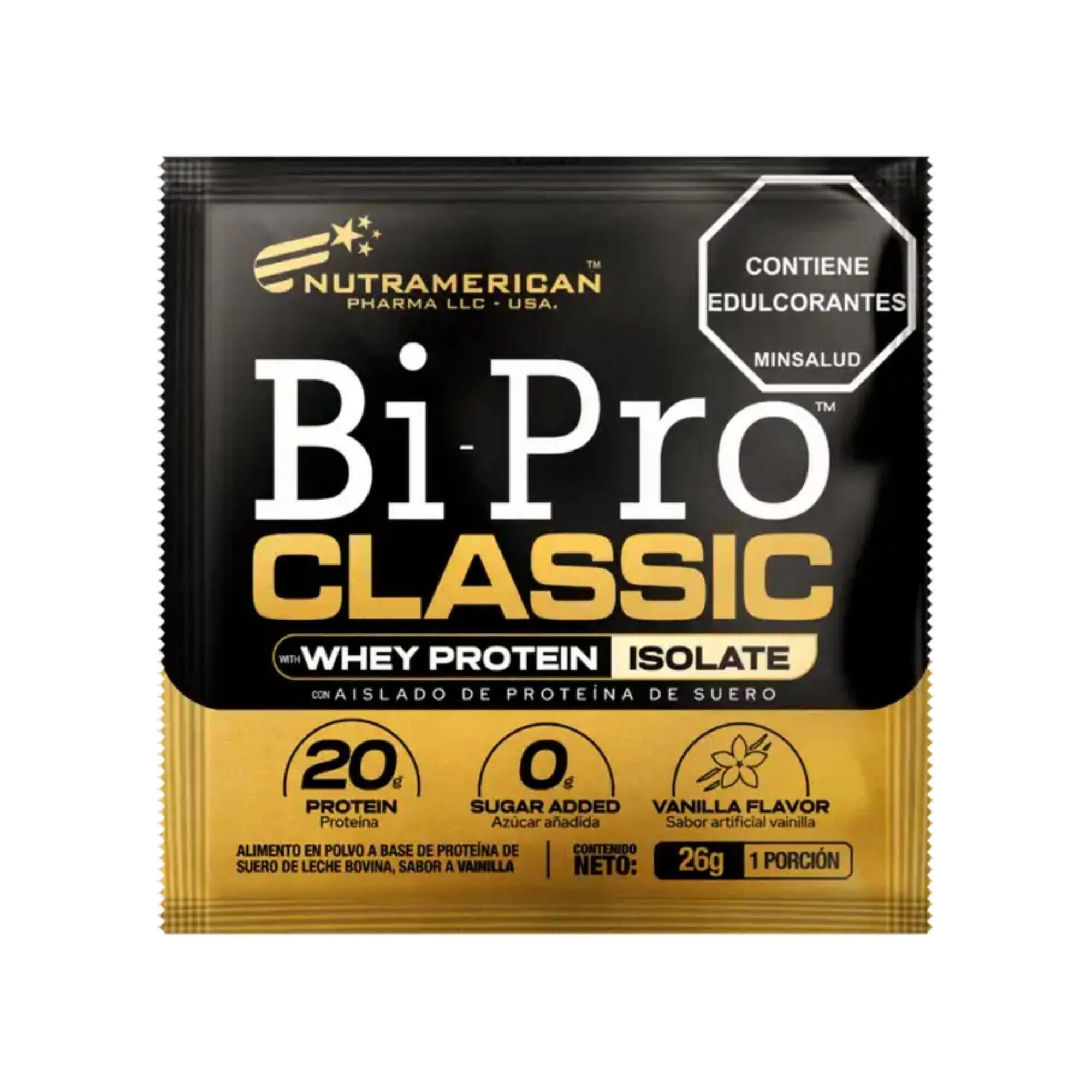 Proteína de vainilla gran pureza Nutramerican Bipro Classic 2/3