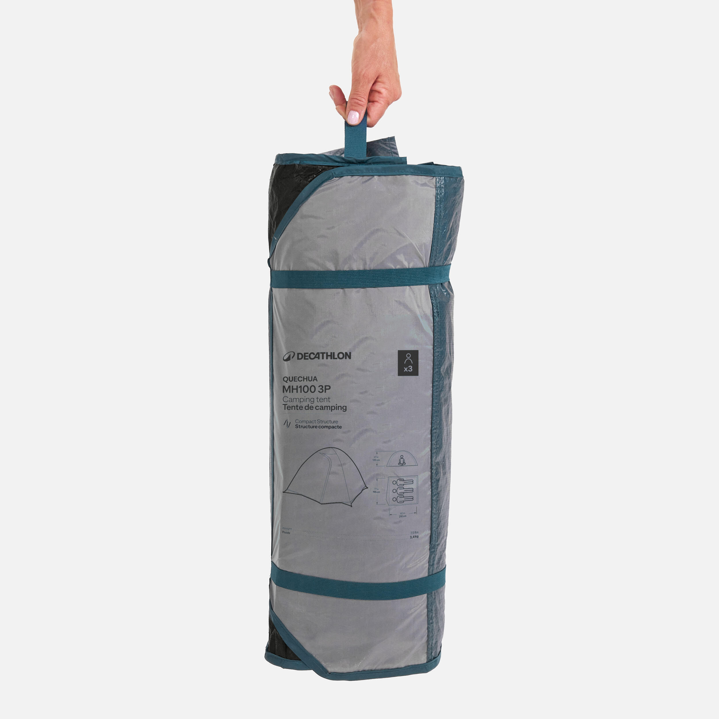 Tente de camping pour 3 personnes, MH 100 4/5