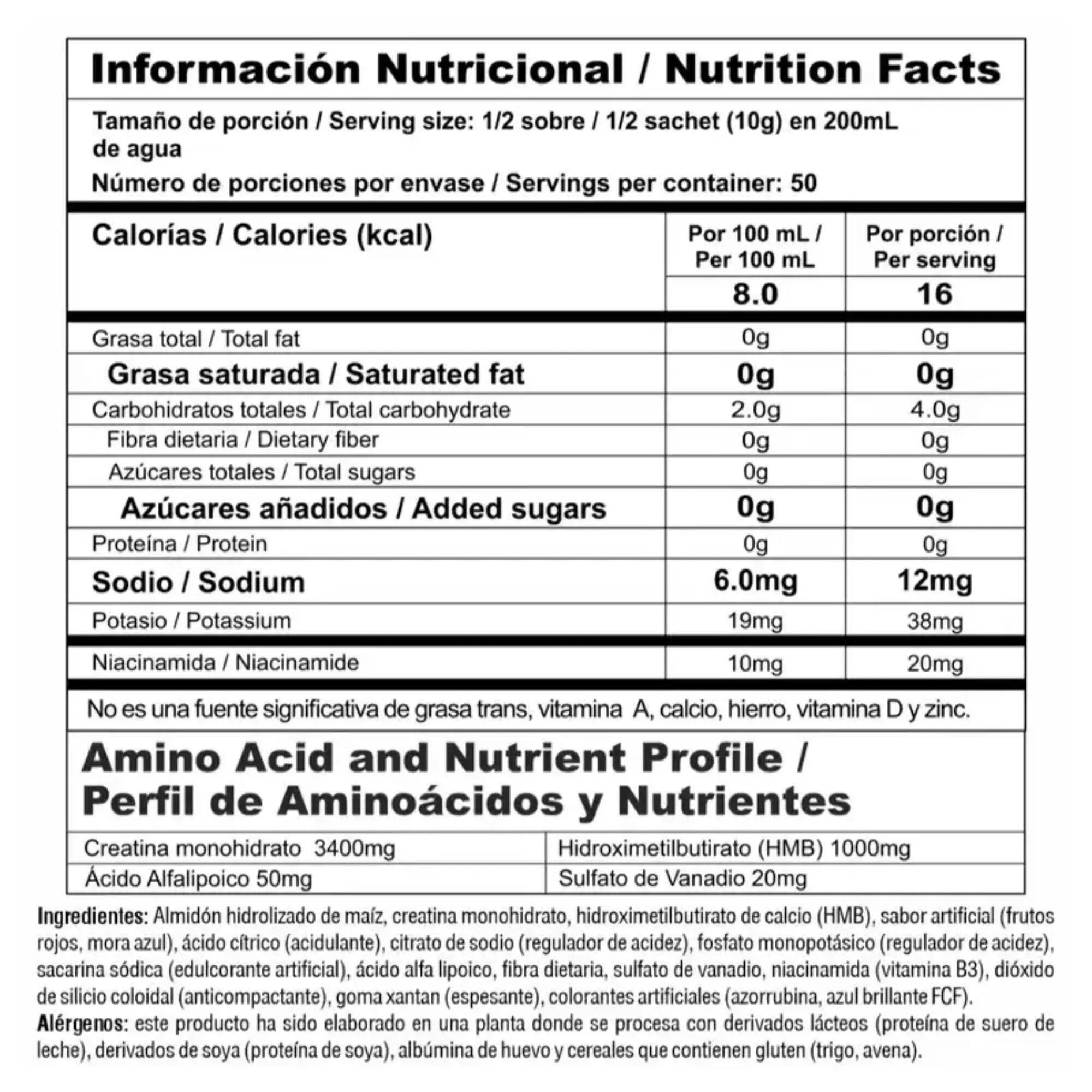 Creatina monohidrato de frutos rojos Nutramerican Crea Stack 3/3