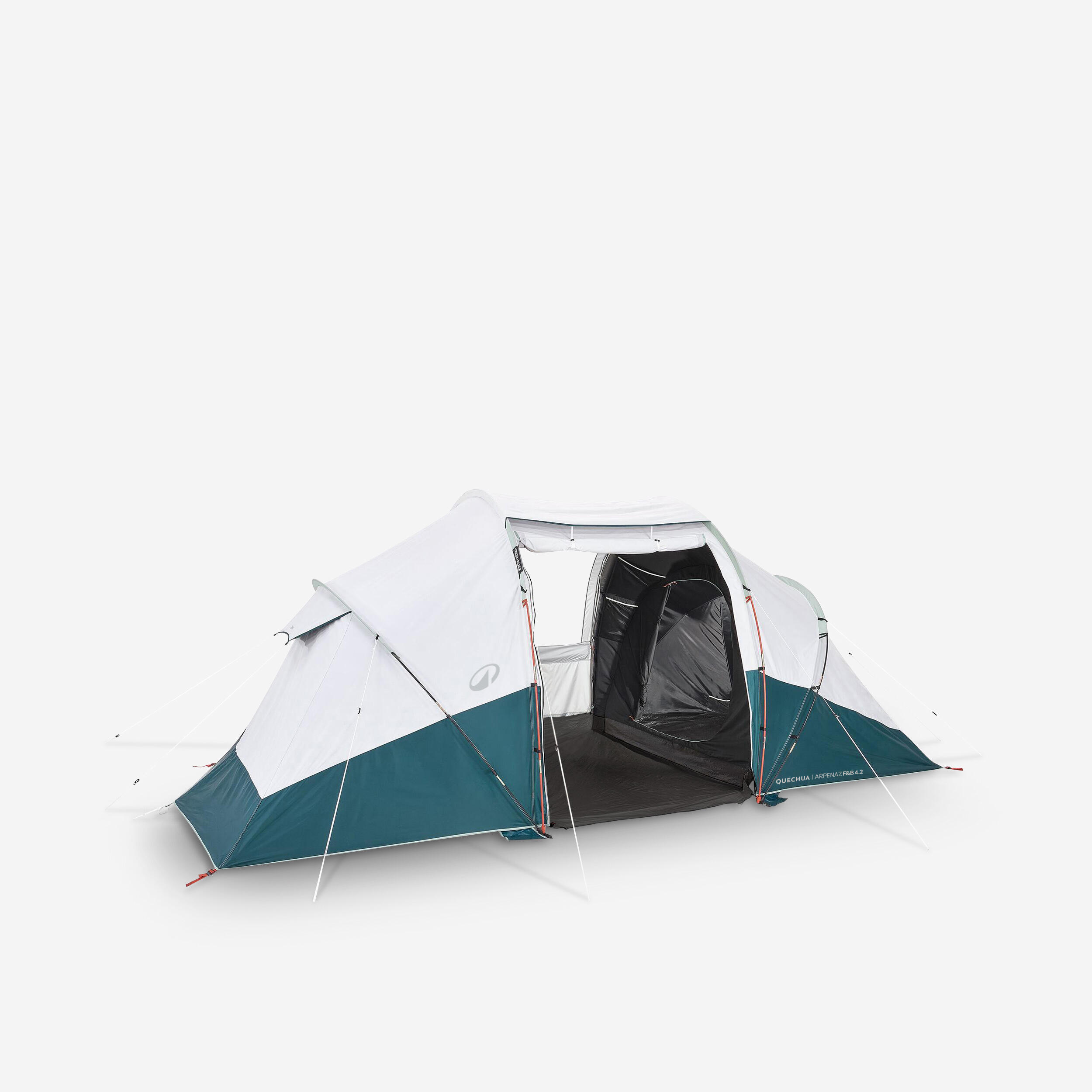 Camping Tent 4-Person, Arpenaz 4.2 Fresh & Black 5/9