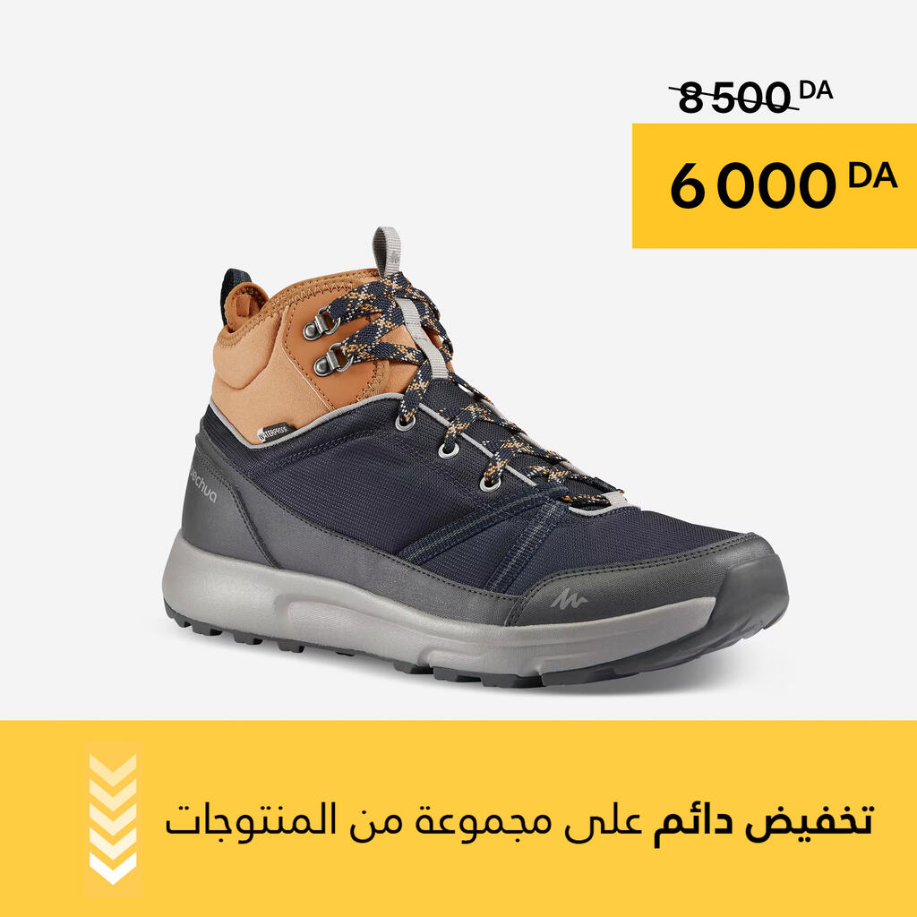 Chaussures de randonnée mid imperméables homme, NH100 WP bleu