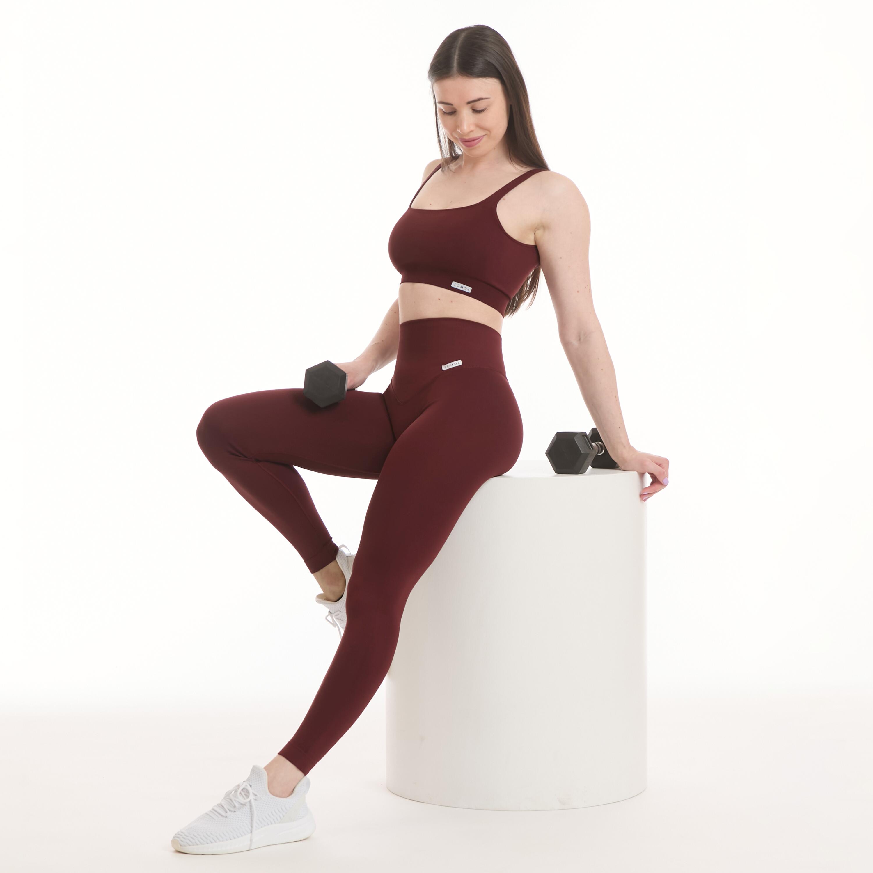 FGM04 LEGGINGS GYM FASHION MERLOT 3/7