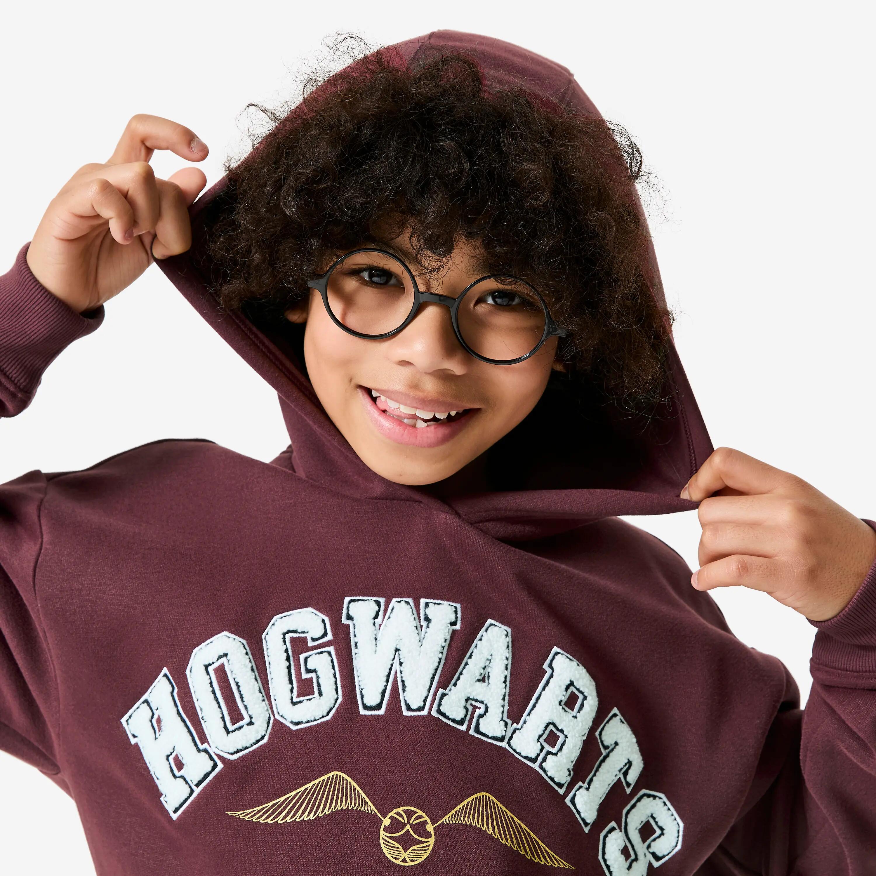 Kids’ warm fleece hoodie, Harry Potter, burgundy -  3
