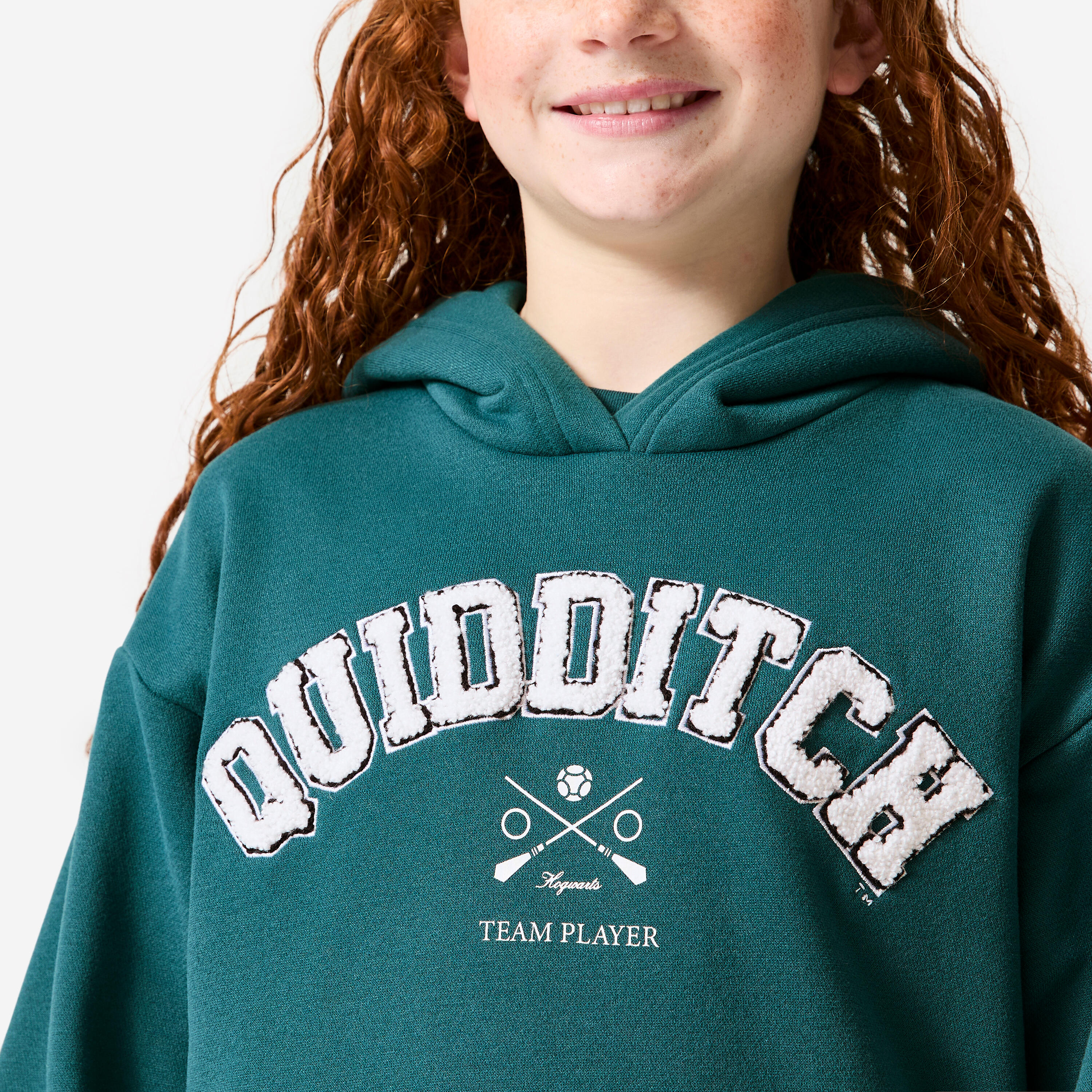 Sweat à capuche en molleton chaud enfant, Harry Potter vert 6/7