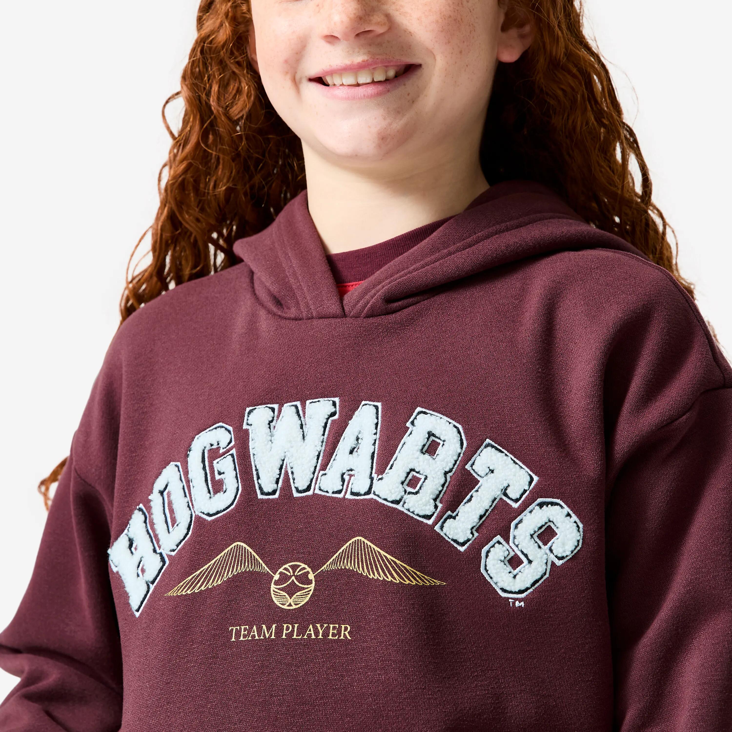 Felpa bambino ginnastica con cappuccio pesante Harry Potter bordeaux 6/9