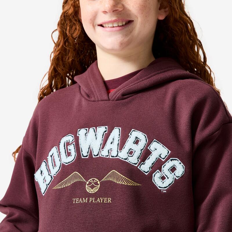 Çocuk Kapüşonlu Sweatshirt - Harry Potter Desenli Bordo