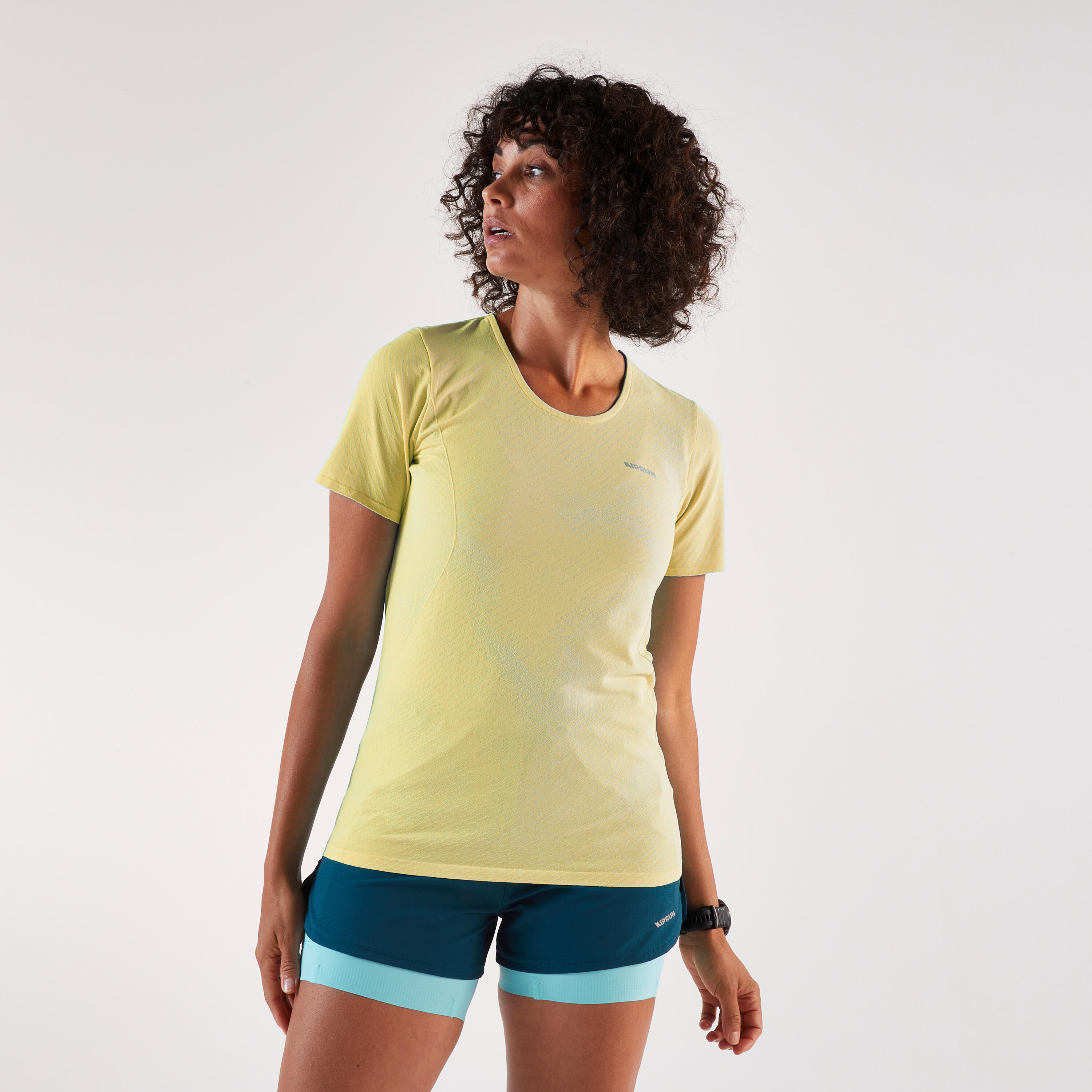 Women's Running T-shirt Kiprun Run 500 Comfort - Yellow