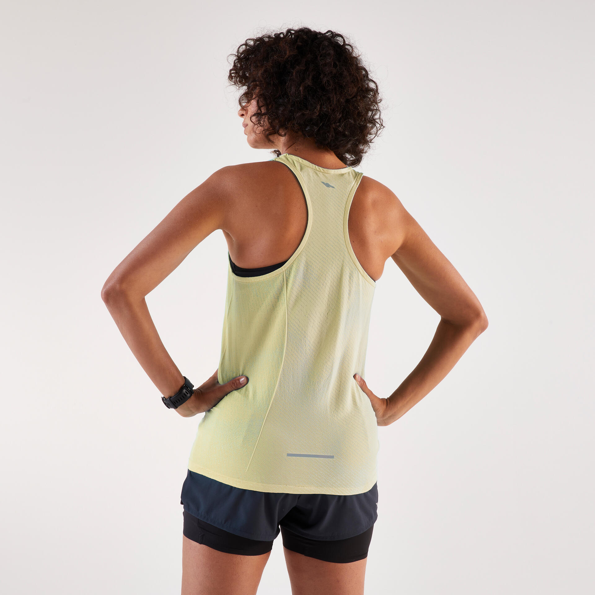 Tech Top Running Women's running tank top, Kiprun Run 500 - Yellow
