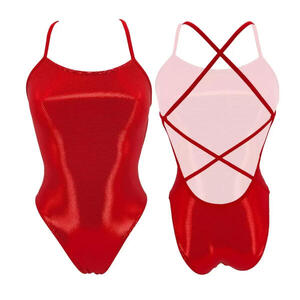 Bañador mujer natación Turbo sirene brillante Rojo