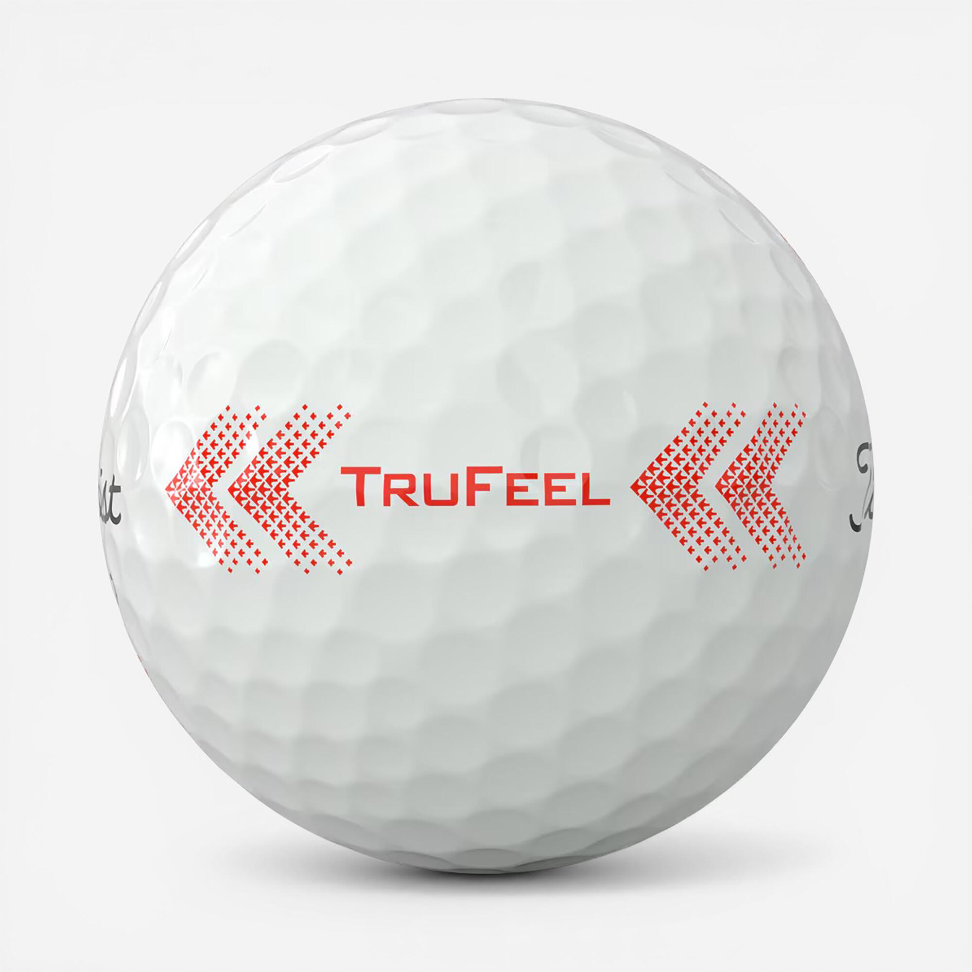 Balles de golf x12, TruFeel AIM 360° blanches 2/4