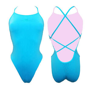 Bañador mujer natación Turbo sirene brillante Celeste