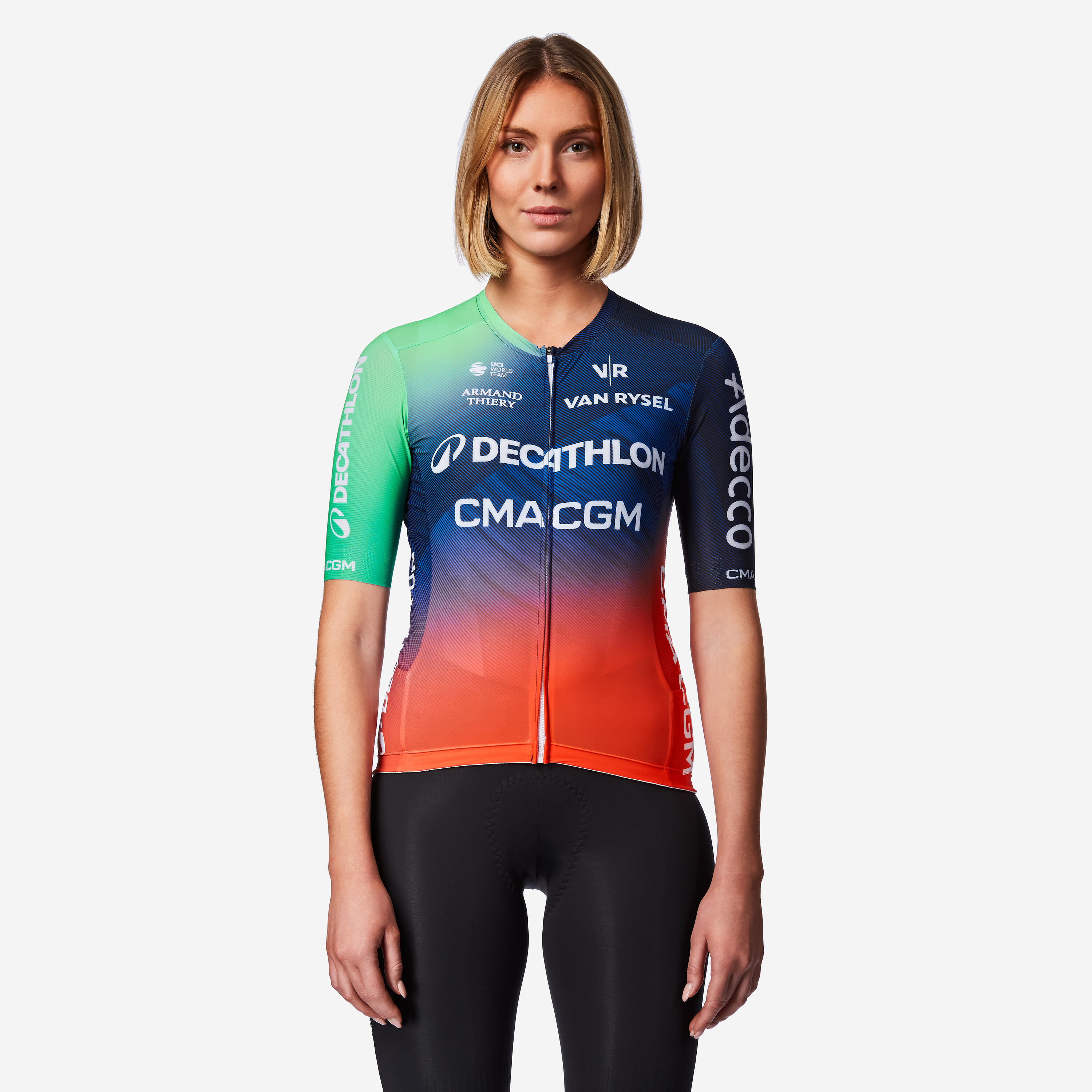 Maillot de vélo de route à manches courtes, RCR-R Decathlon CMA CGM Réplique 10/10